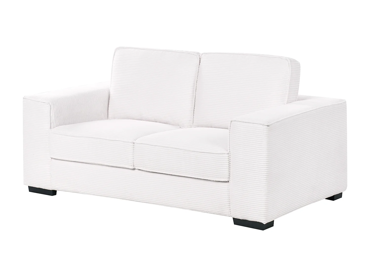 2 places VIKRAN Velours côtelé Blanc