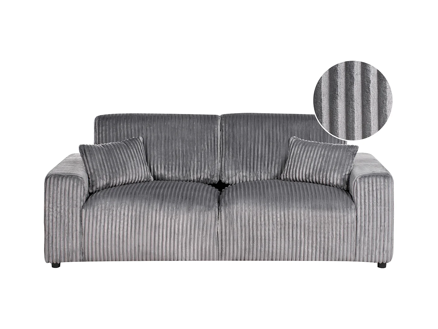 3 places SANDORA Velours côtelé Gris