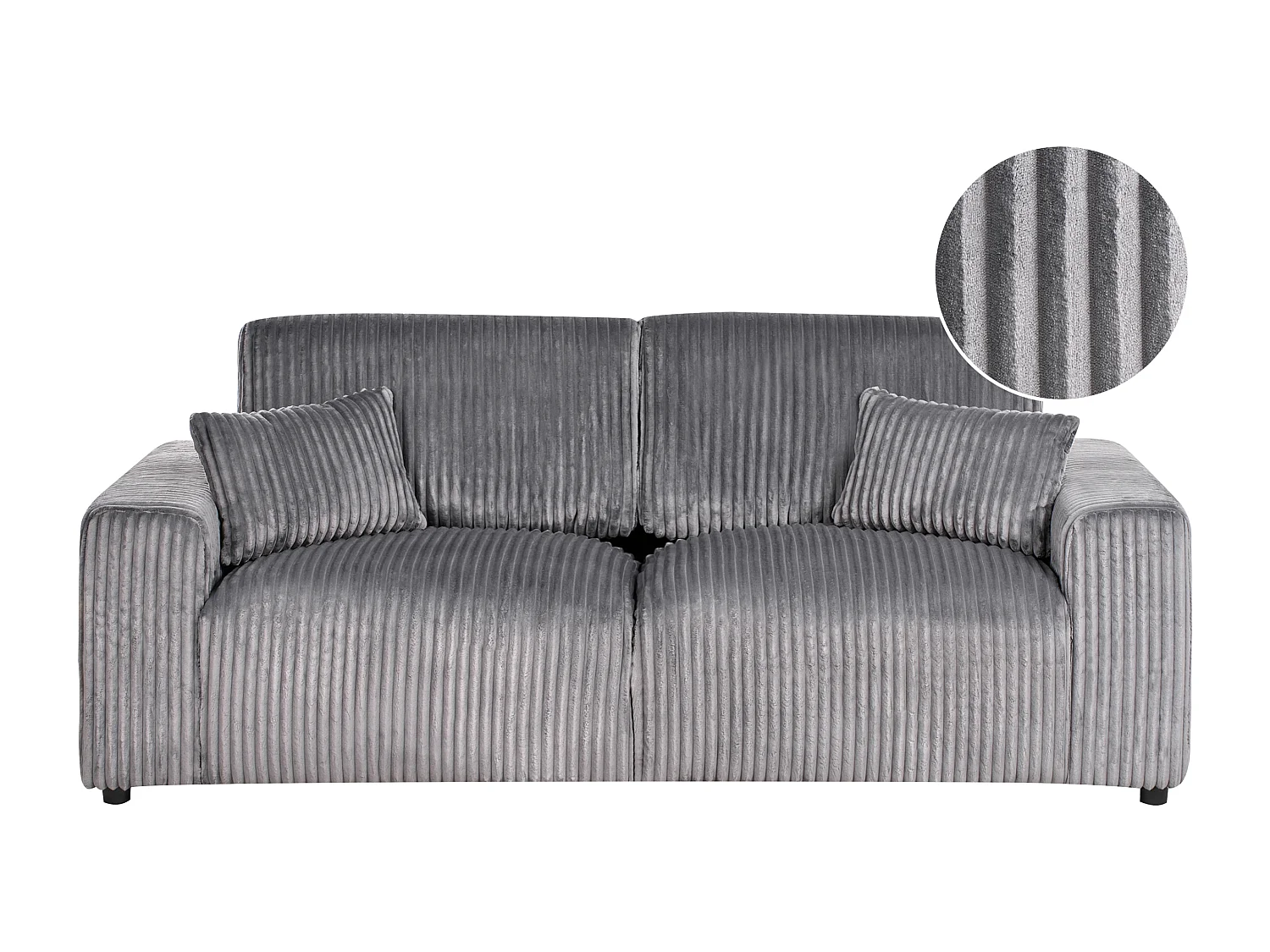 3 places SANDORA Velours côtelé Gris