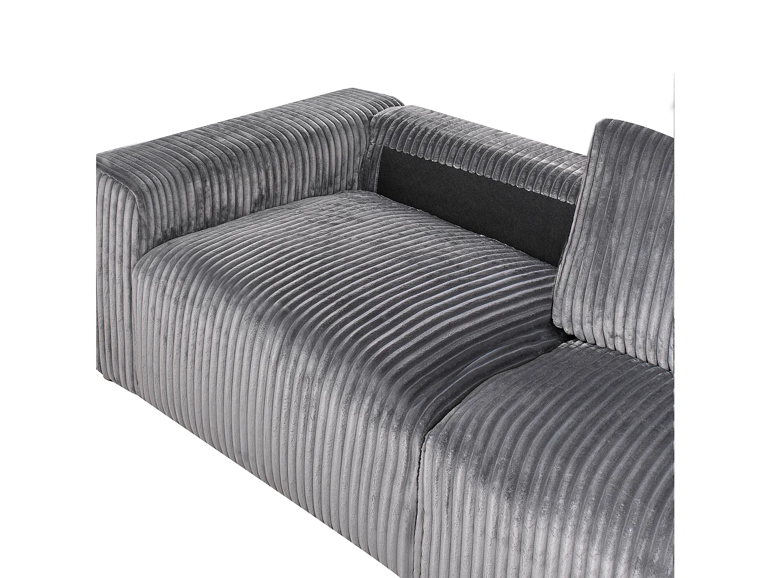 3 places SANDORA Velours côtelé Gris