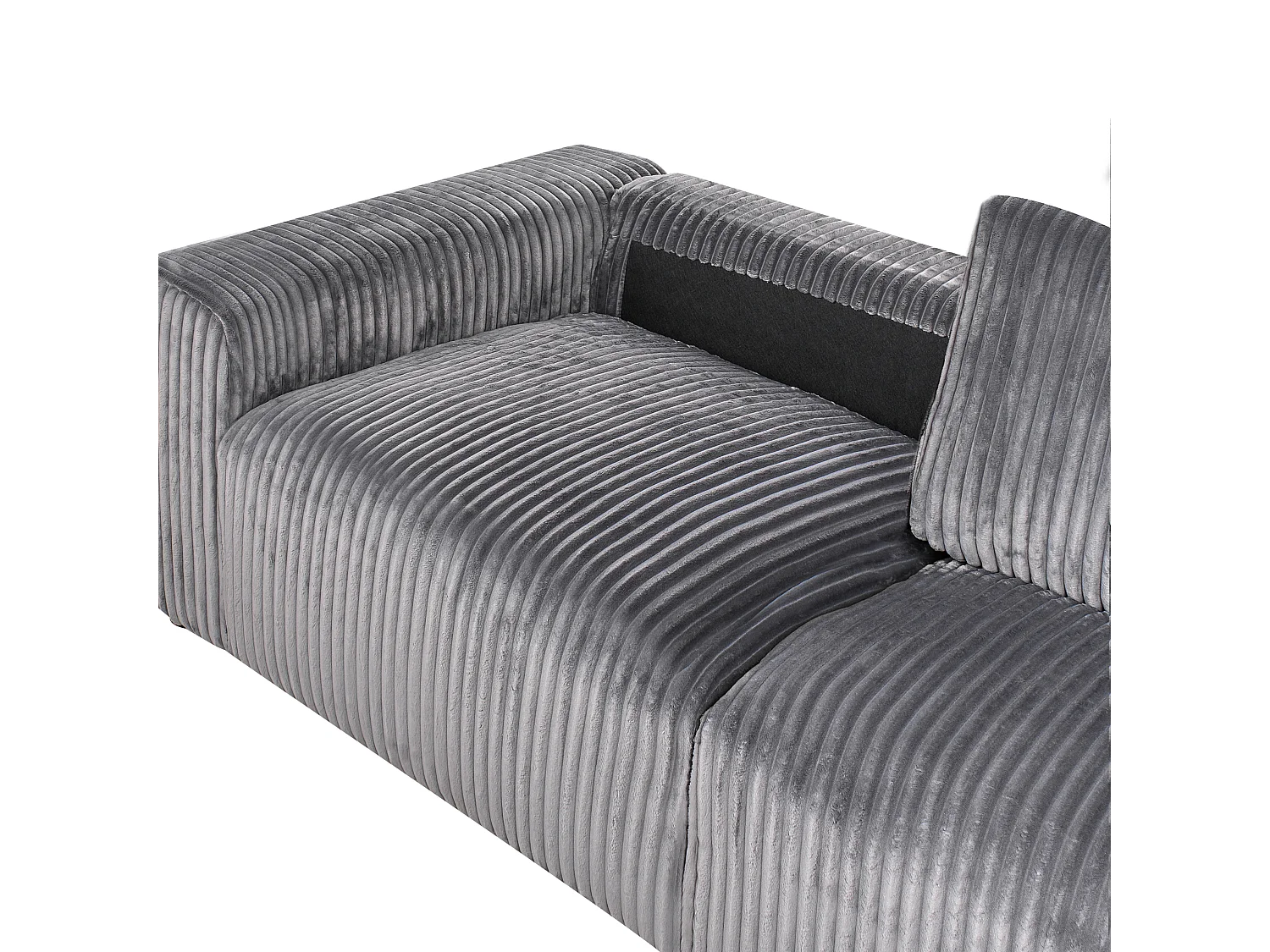 3 places SANDORA Velours côtelé Gris