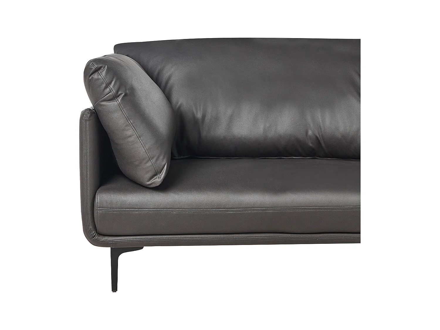 Canapé 3 places REVSNES Cuir PU Noir