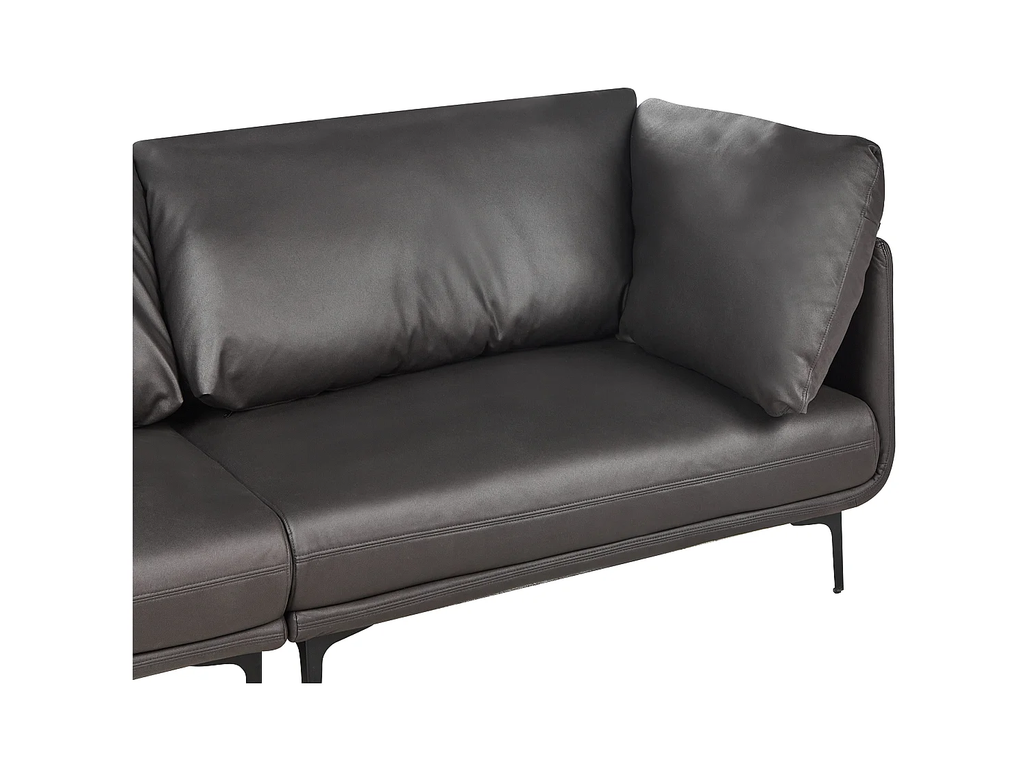 Canapé 3 places REVSNES Cuir PU Noir