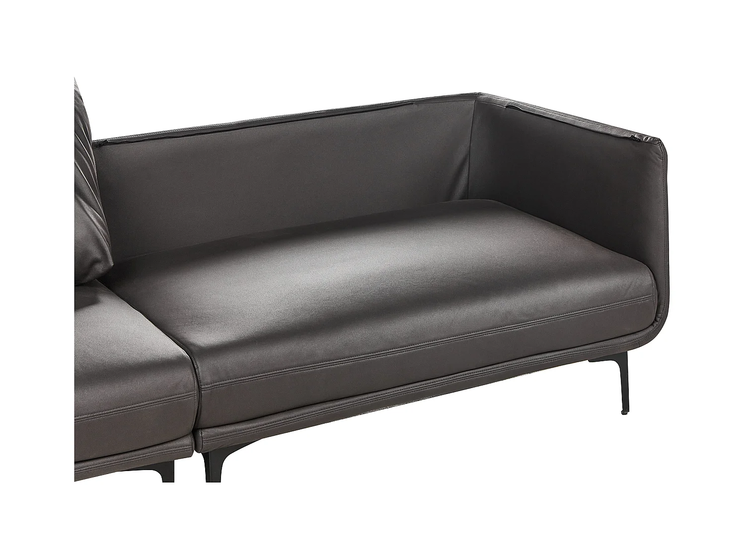 Canapé 3 places REVSNES Cuir PU Noir