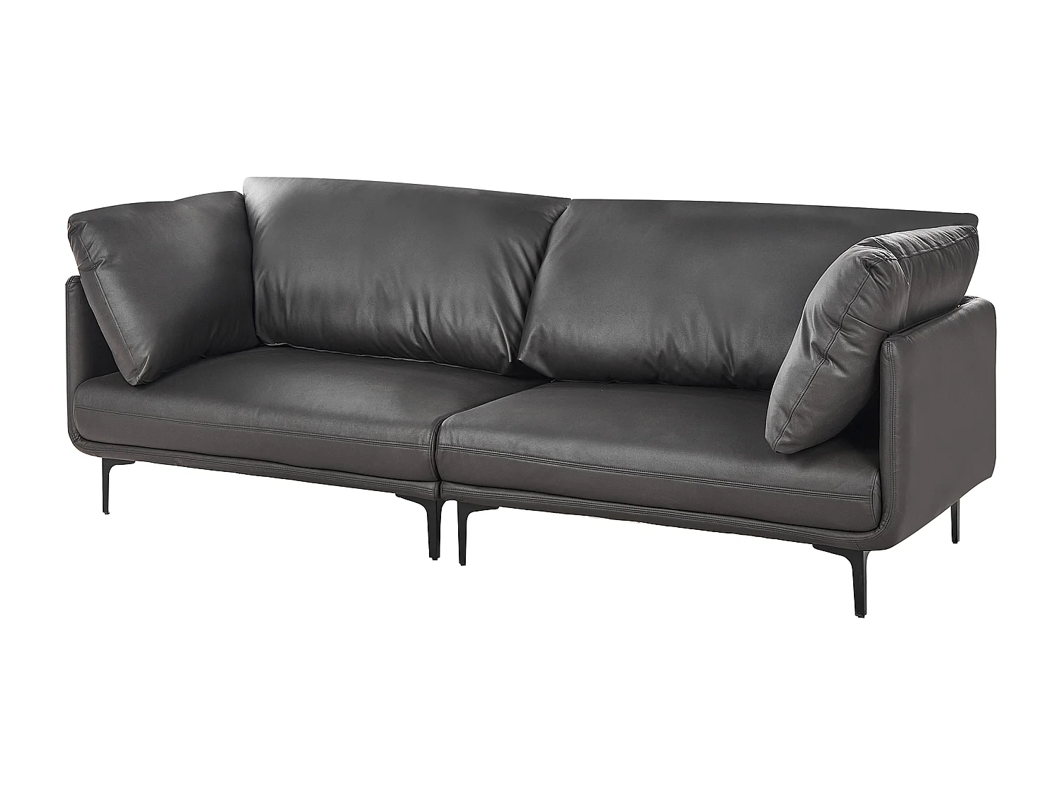 REVSNES Kunstleder Schwarz 3-Sitzer