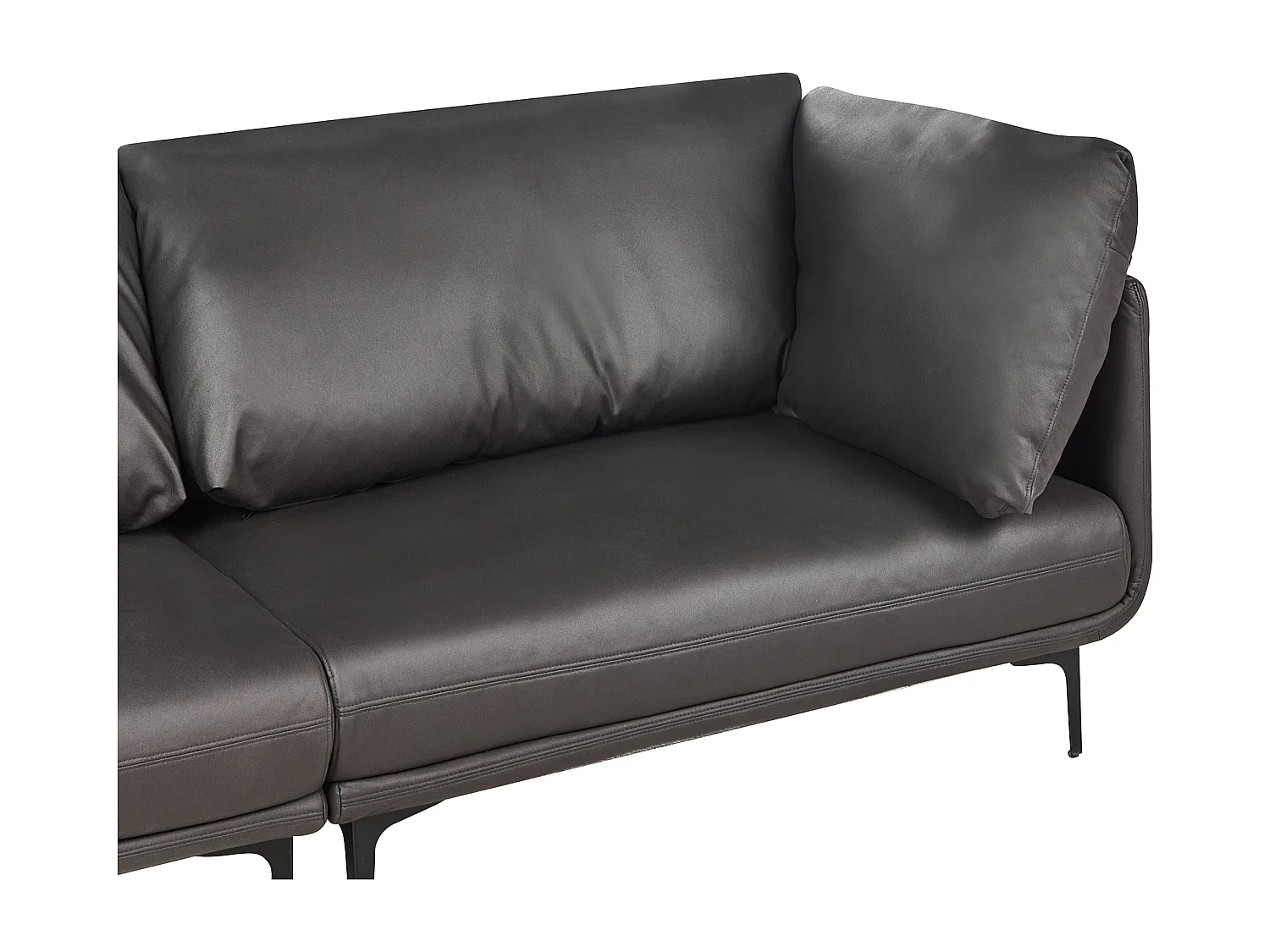 REVSNES Kunstleder Schwarz 3-Sitzer