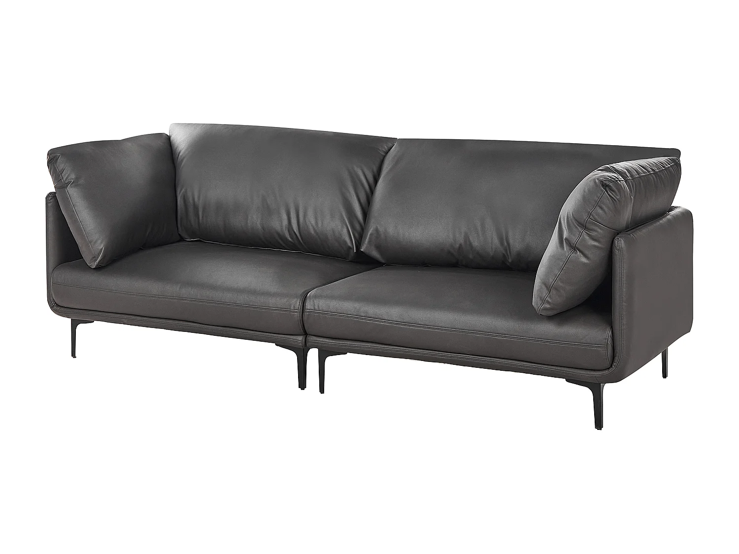 Canapé 3 places REVSNES Cuir PU Noir