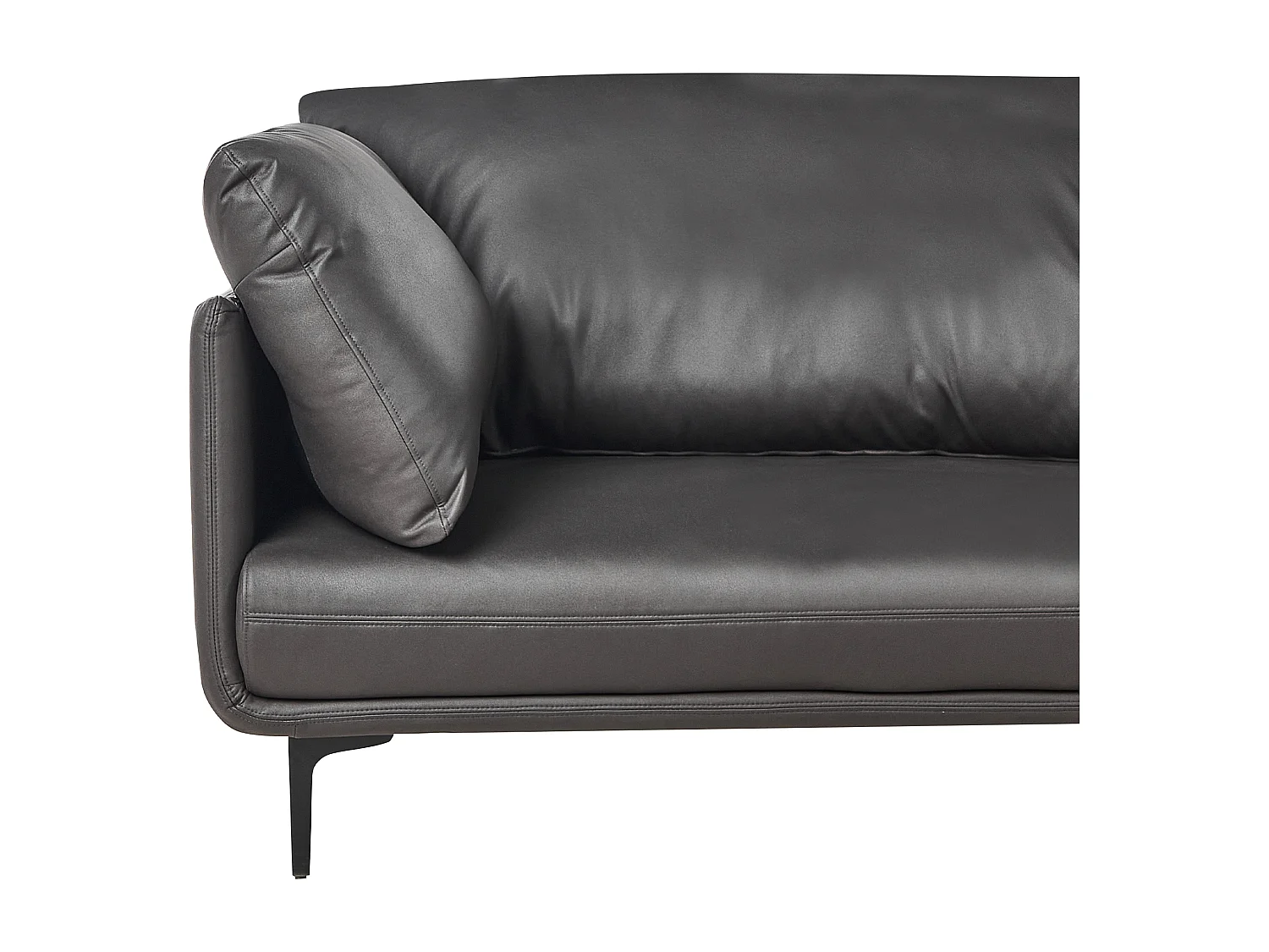 Canapé 3 places REVSNES Cuir PU Noir