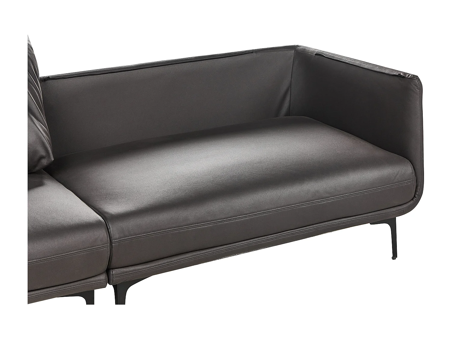 Canapé 3 places REVSNES Cuir PU Noir