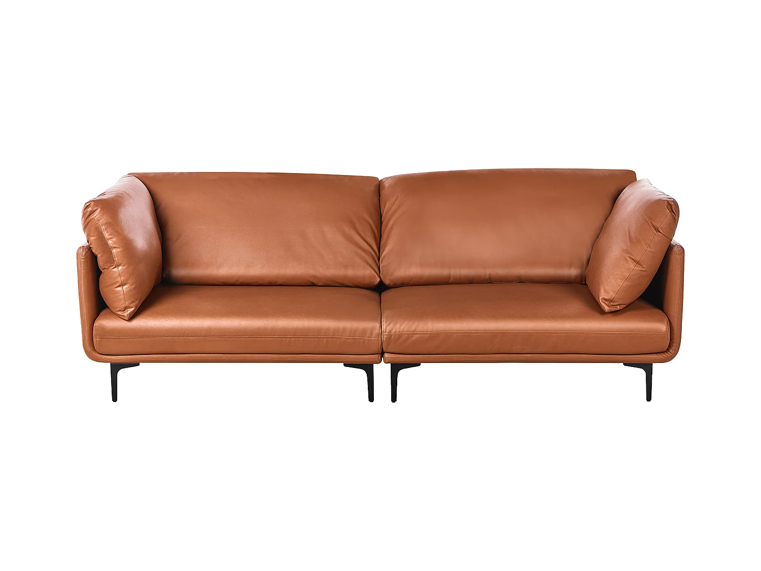 Canapé 3 places REVSNES Cuir PU Marron doré