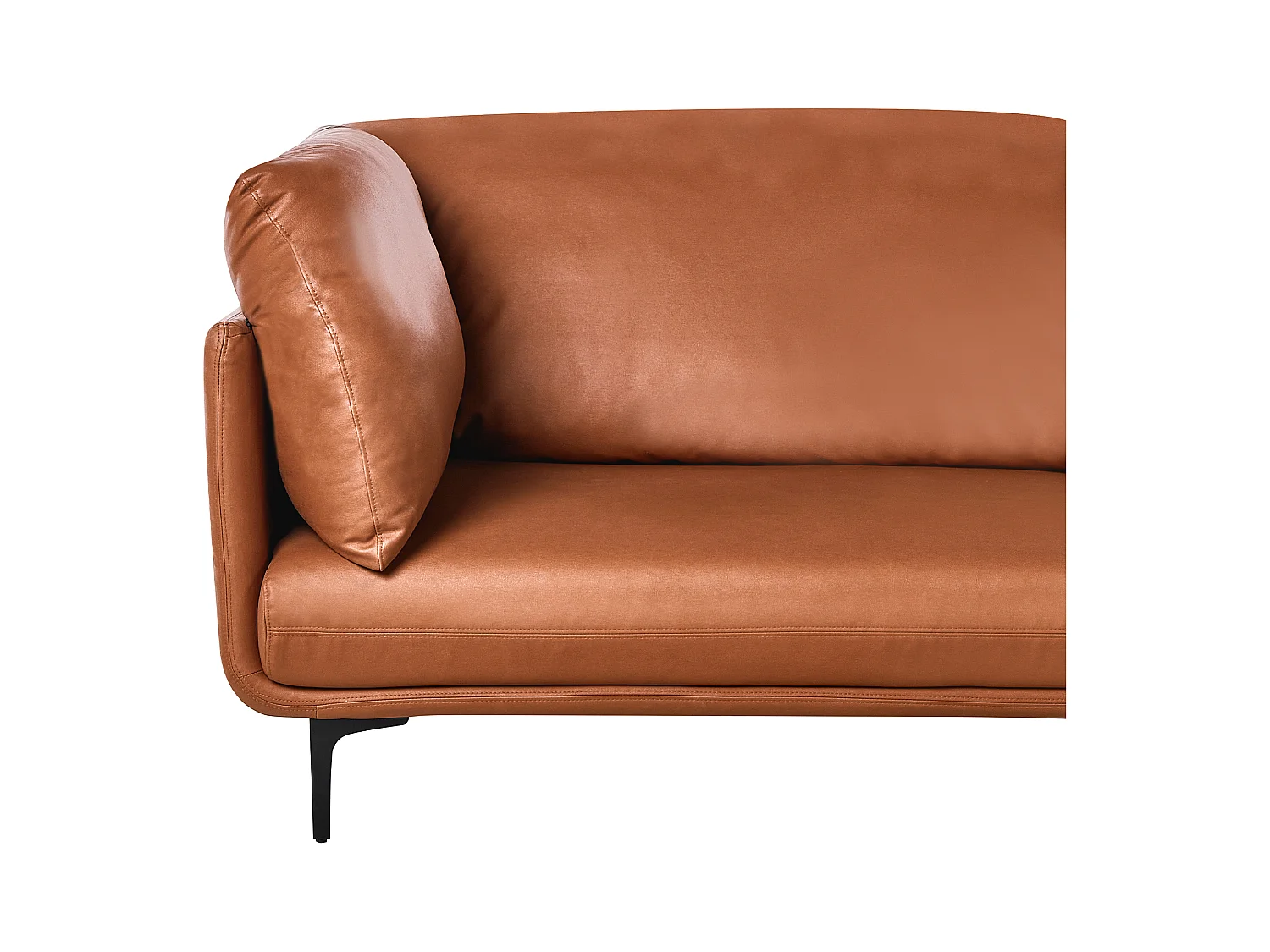 Canapé 3 places REVSNES Cuir PU Marron doré