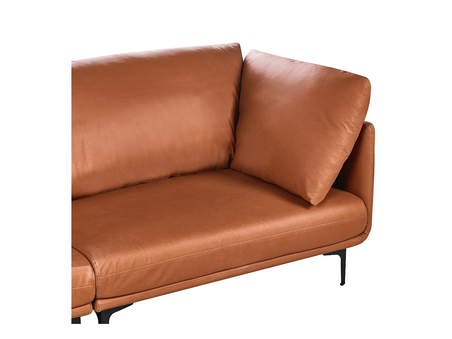 Canapé 3 places REVSNES Cuir PU Marron doré