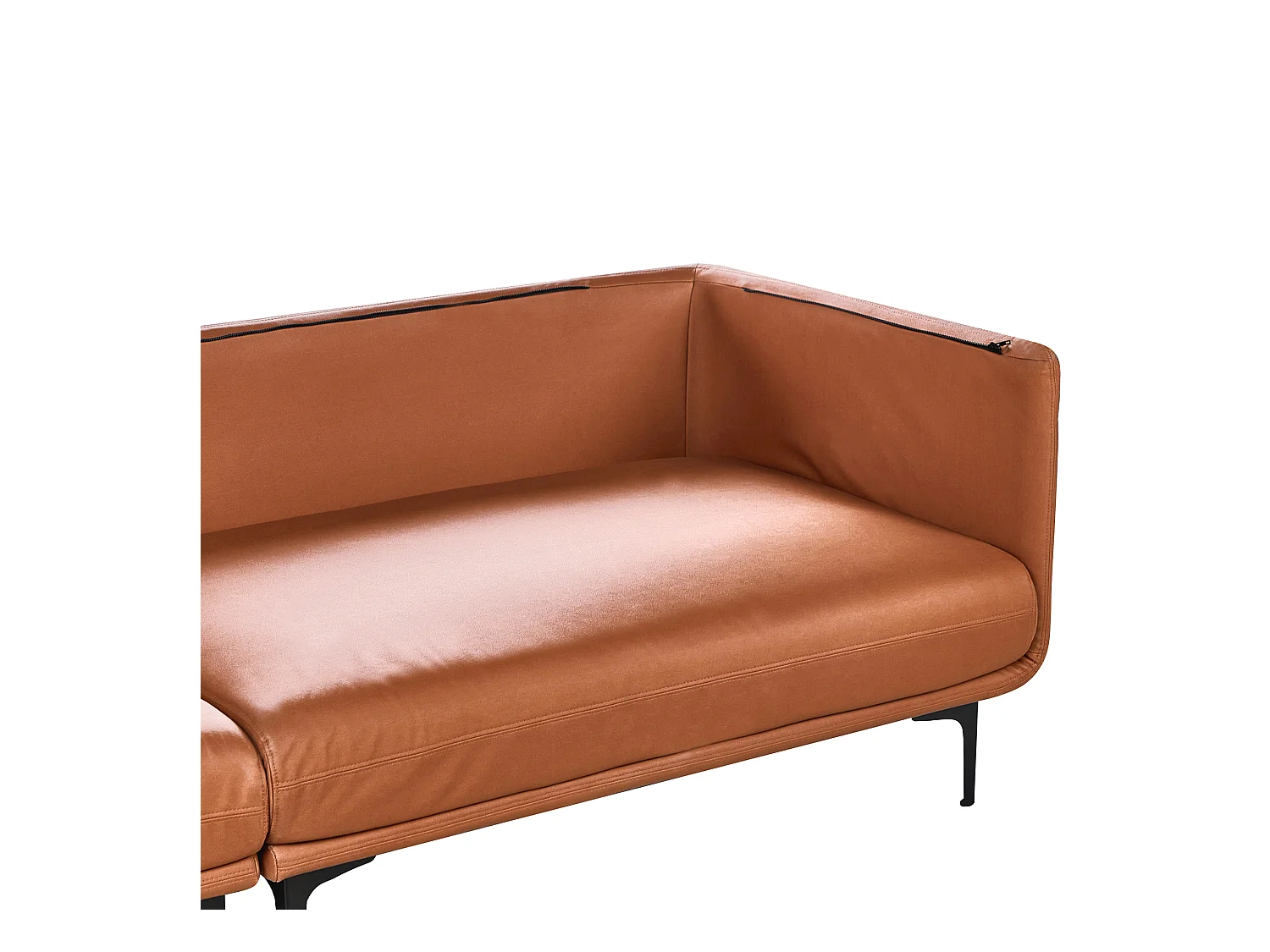 Canapé 3 places REVSNES Cuir PU Marron doré