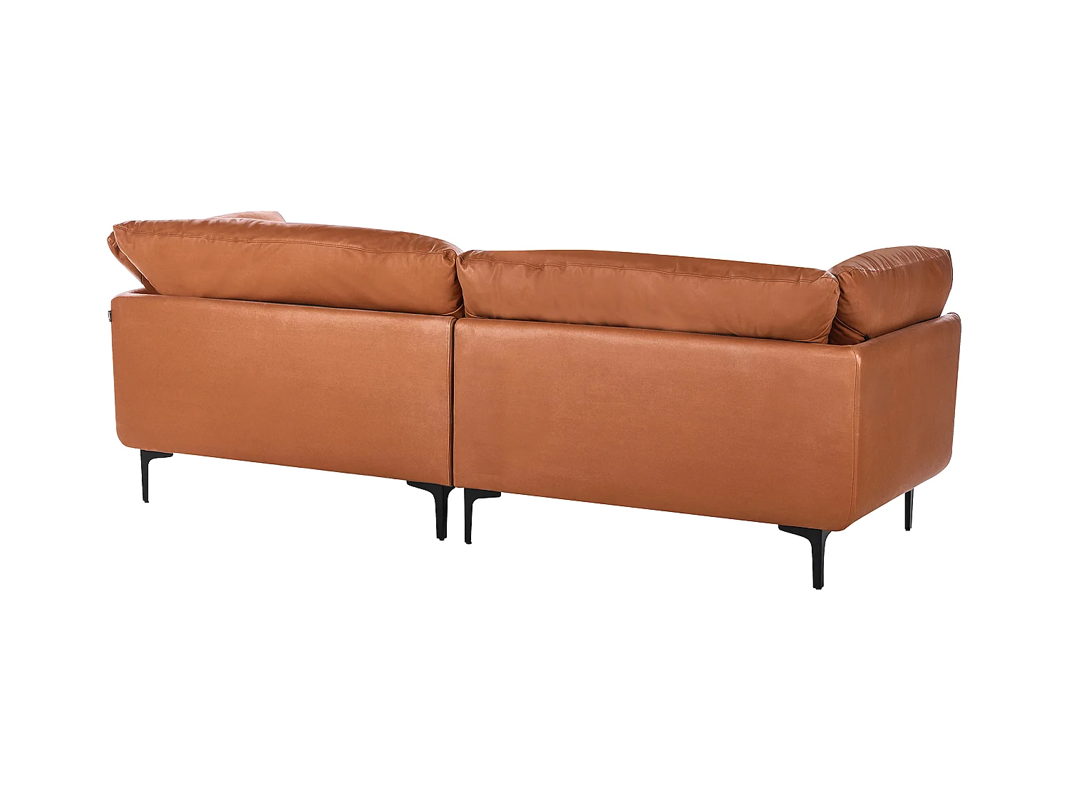 Canapé 3 places REVSNES Cuir PU Marron doré