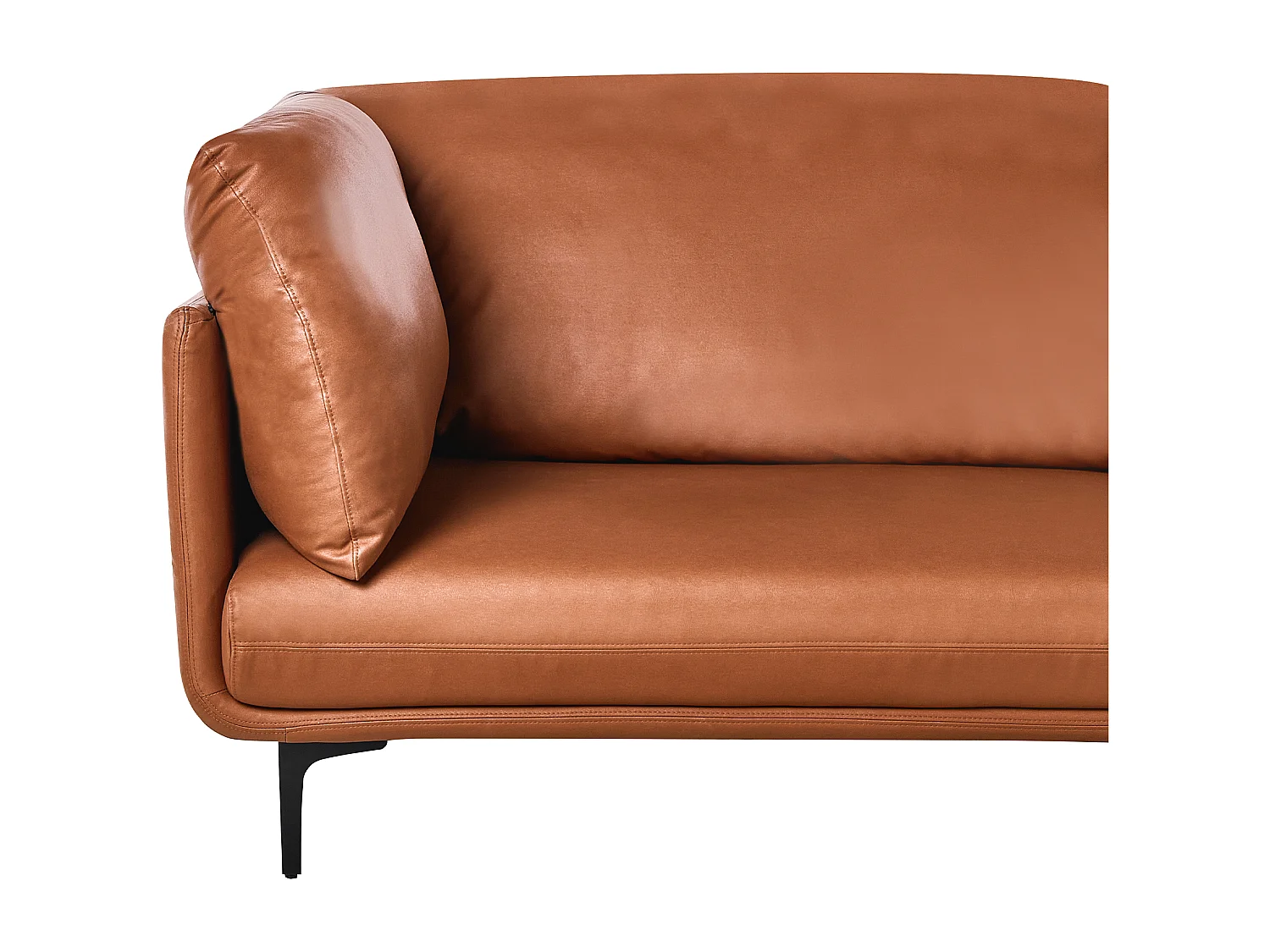 Canapé 3 places REVSNES Cuir PU Marron doré