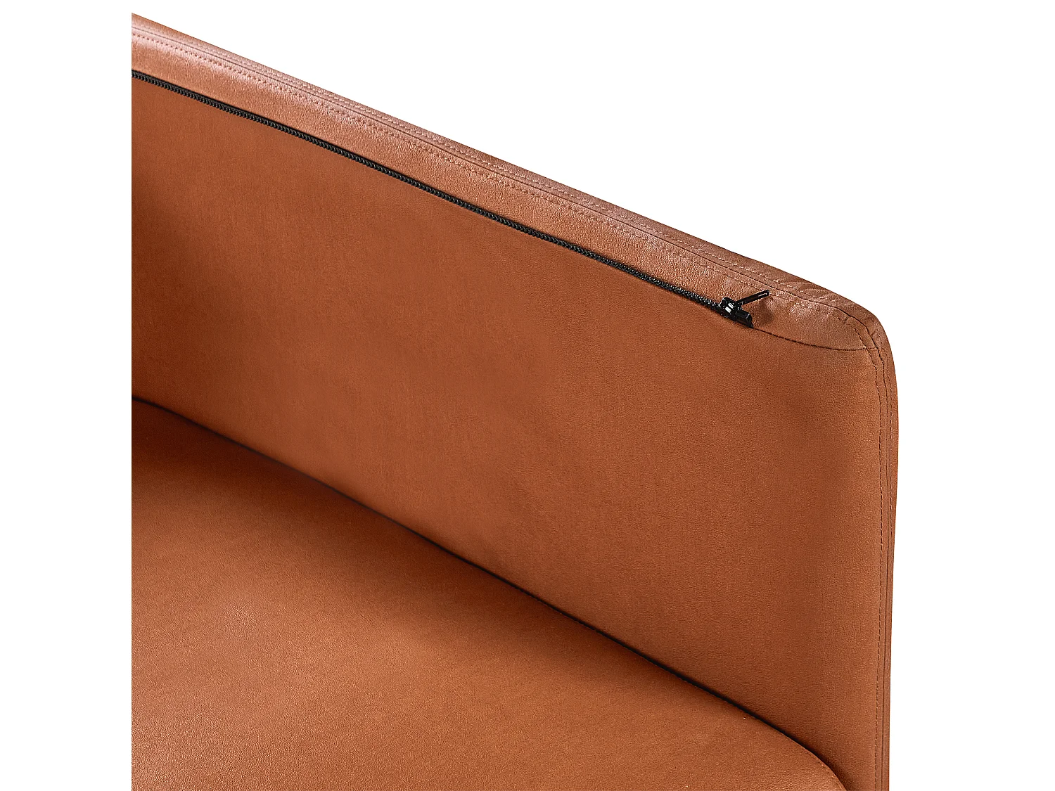 Canapé 3 places REVSNES Cuir PU Marron doré