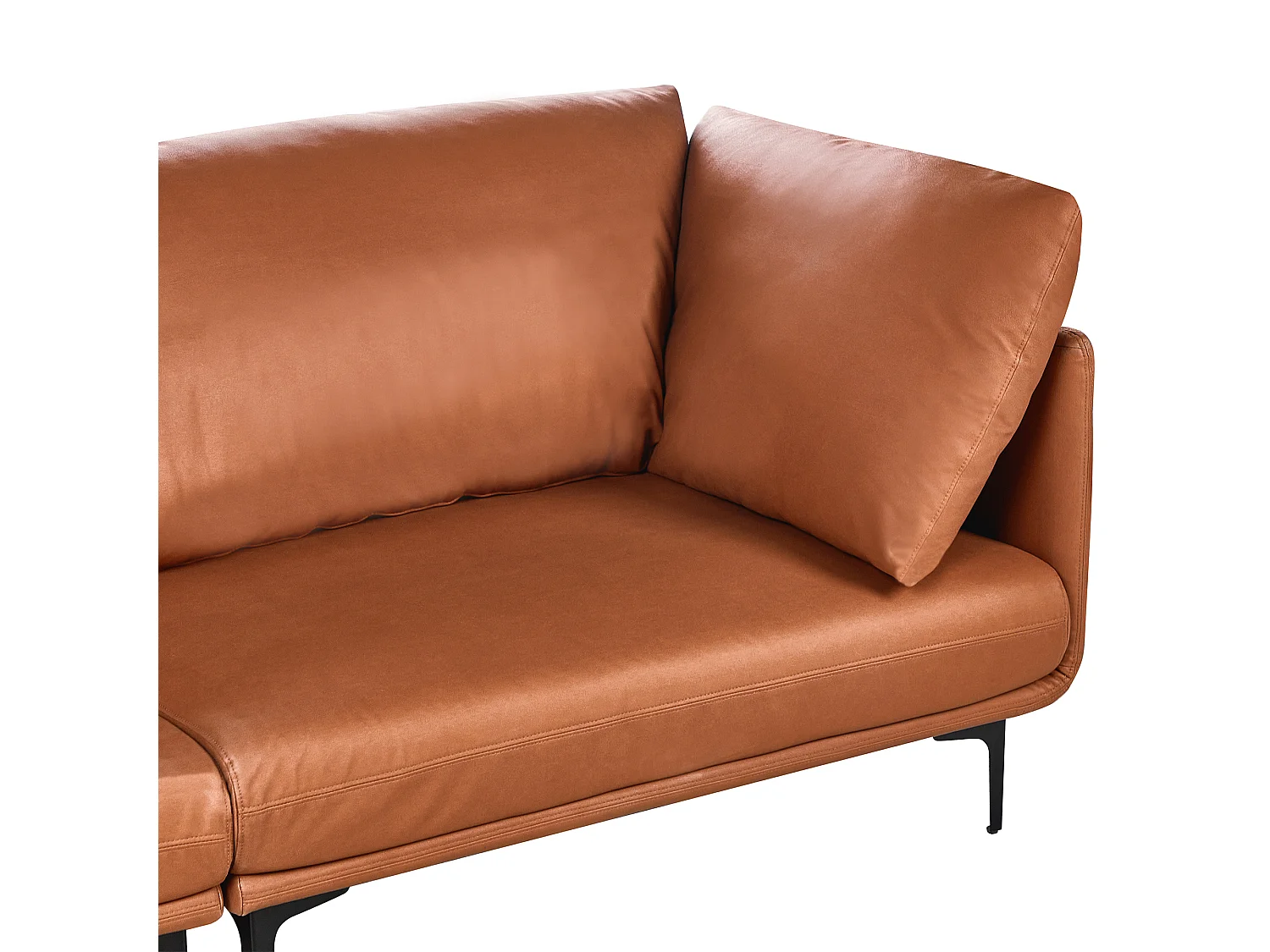 Canapé 3 places REVSNES Cuir PU Marron doré