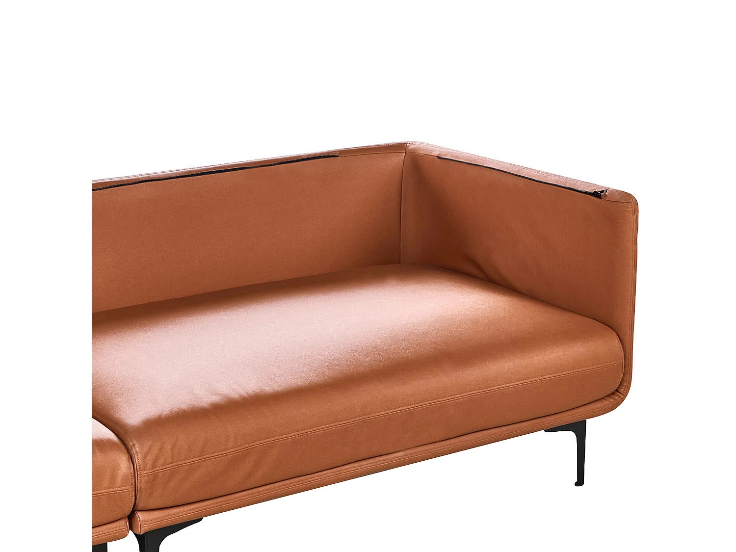 Canapé 3 places REVSNES Cuir PU Marron doré