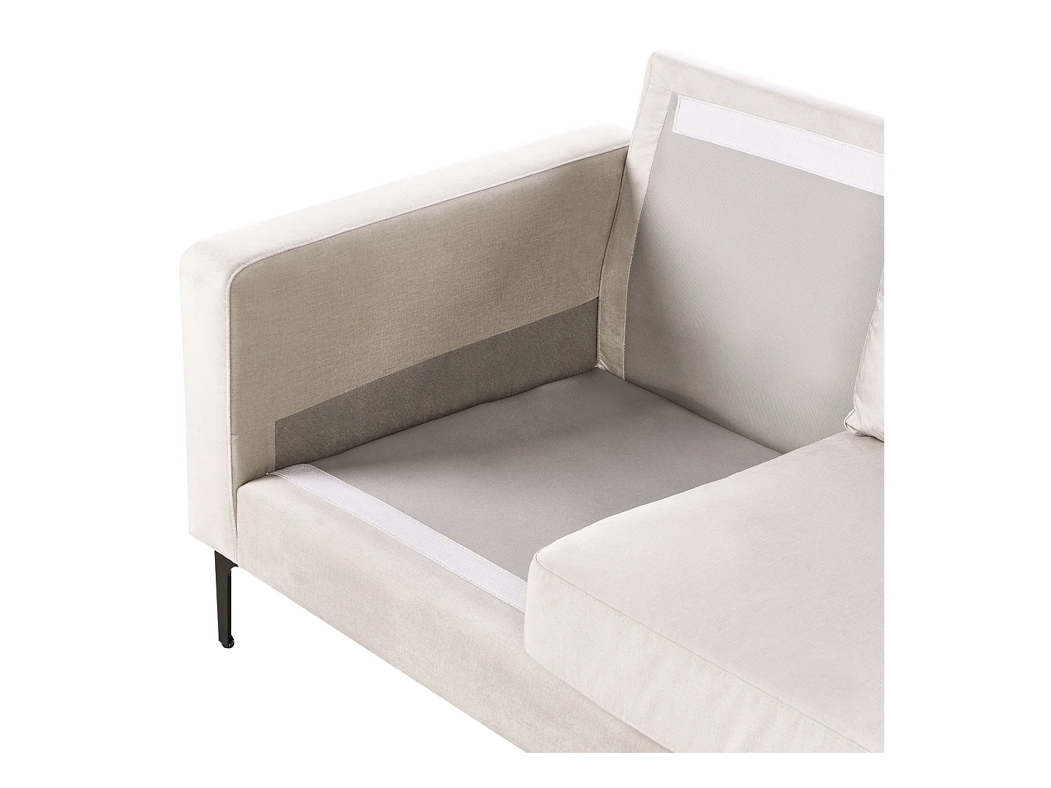 Sofá GAVLE Tela Beige claro 3 plazas