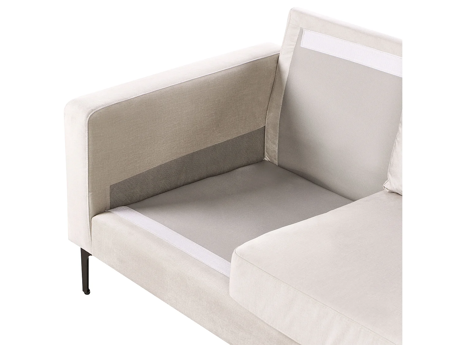 Sofa GAVLE Stoff Hellbeige 3-Sitzer