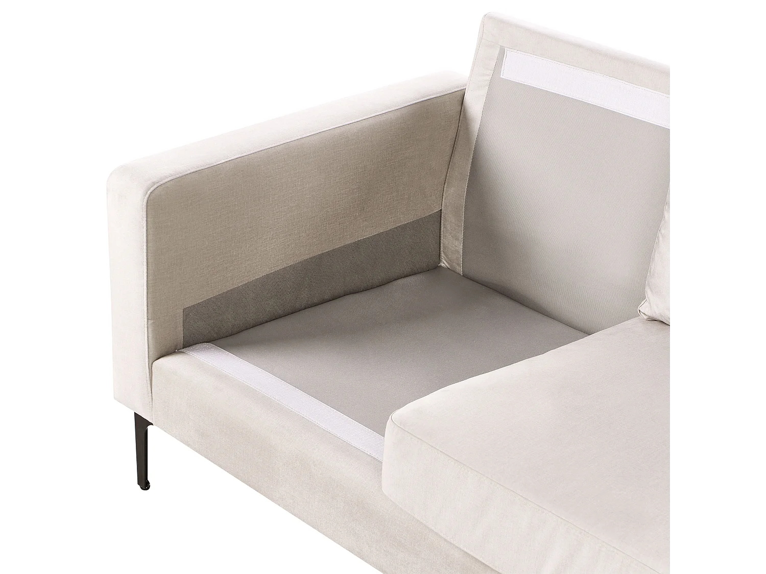 Sofá GAVLE Tela Beige claro 3 plazas