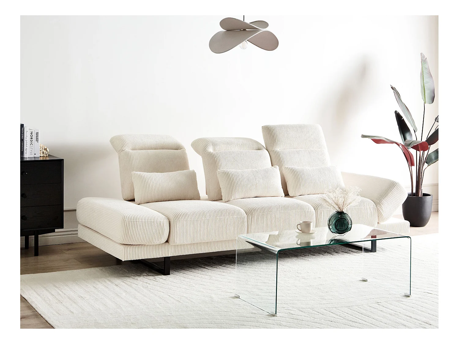 IKAST Pana Beige claro 3 plazas