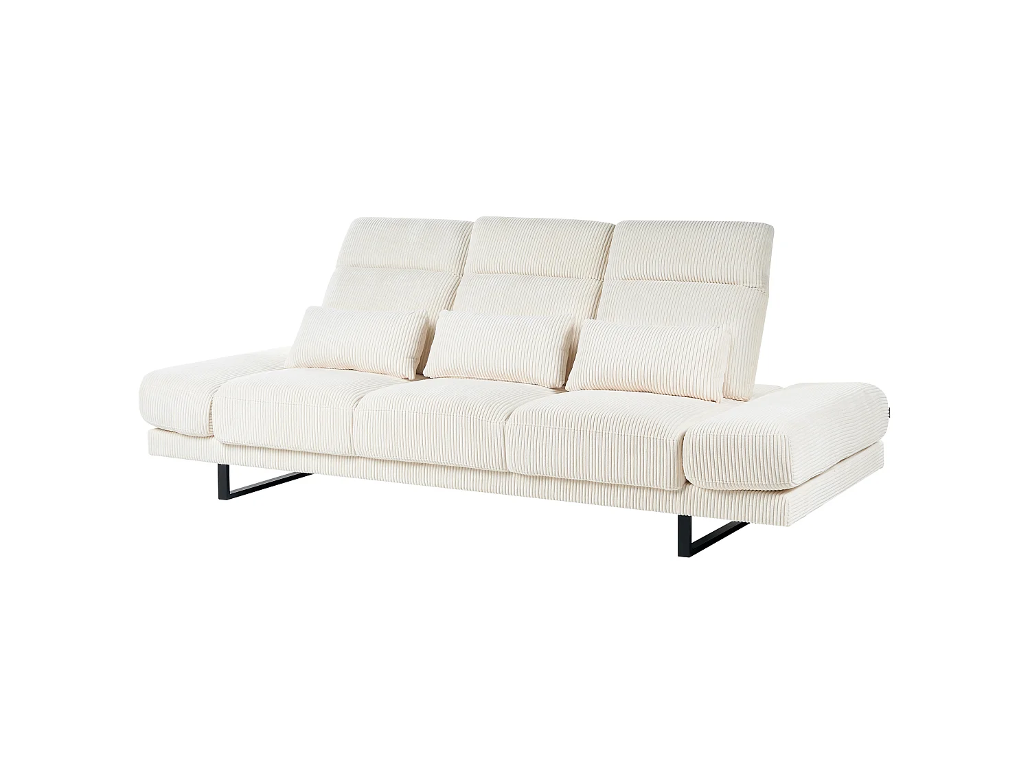 Sofa 3 Seater IKAST Corduroy Light Beige