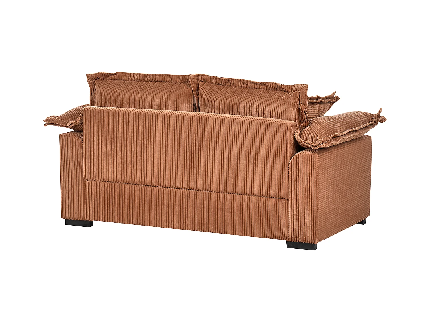 Canapé 2 places TIRRO Velours côtelé Marron
