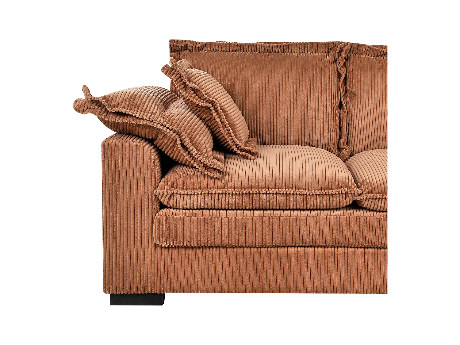 Canapé 2 places TIRRO Velours côtelé Marron