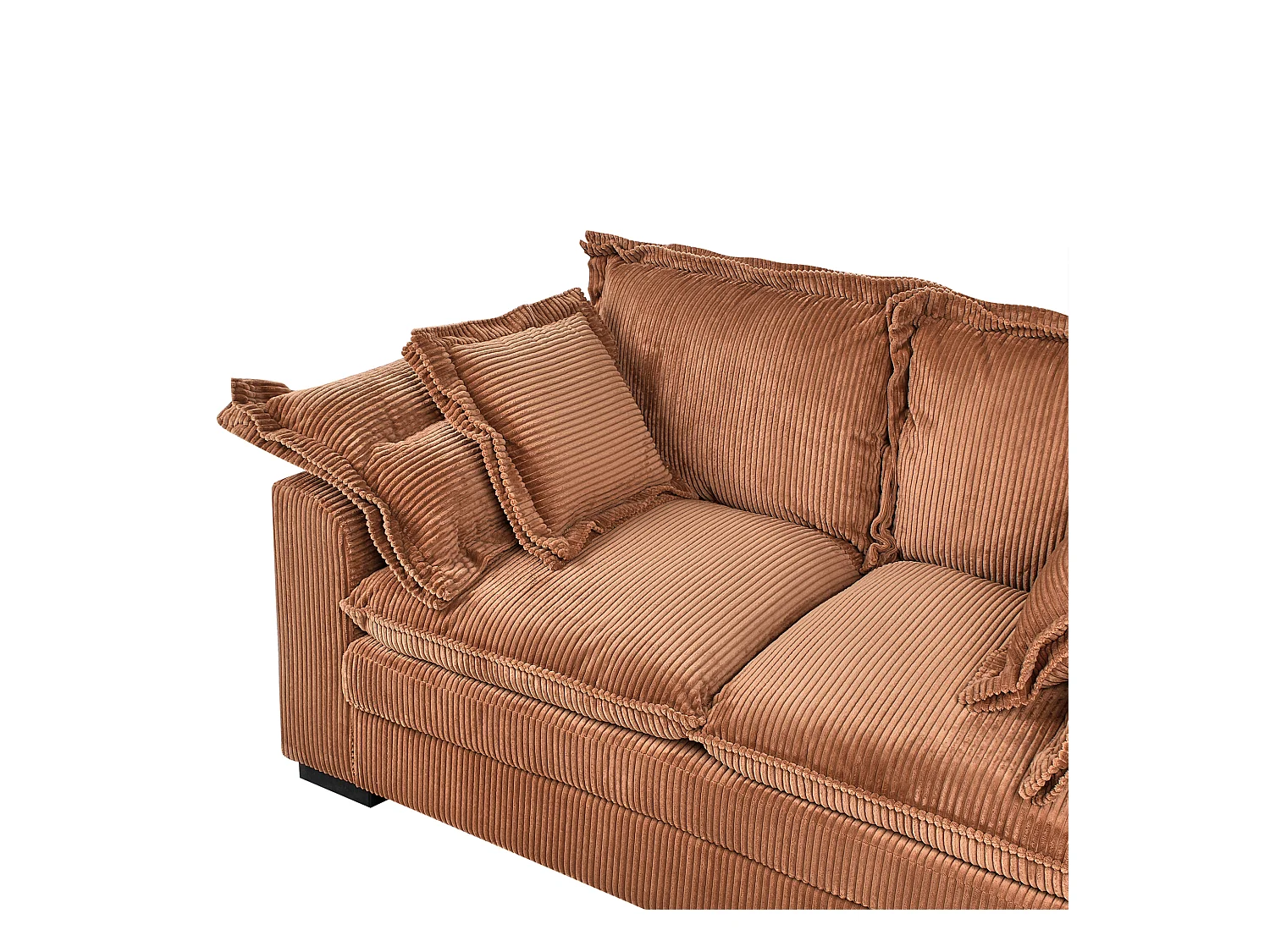 Canapé 2 places TIRRO Velours côtelé Marron