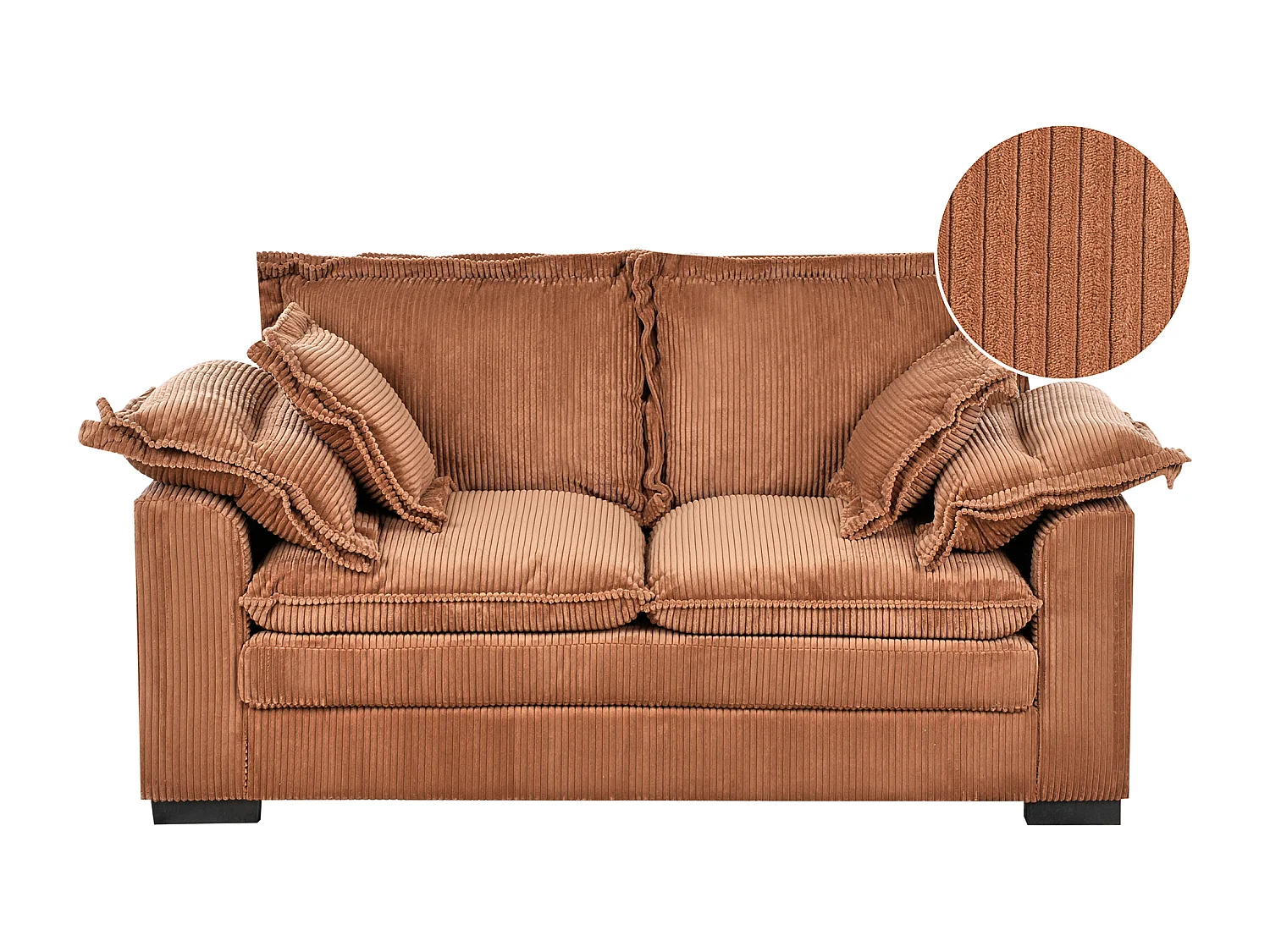 Sofá TIRRO Bombazine Castanho 2 lugares