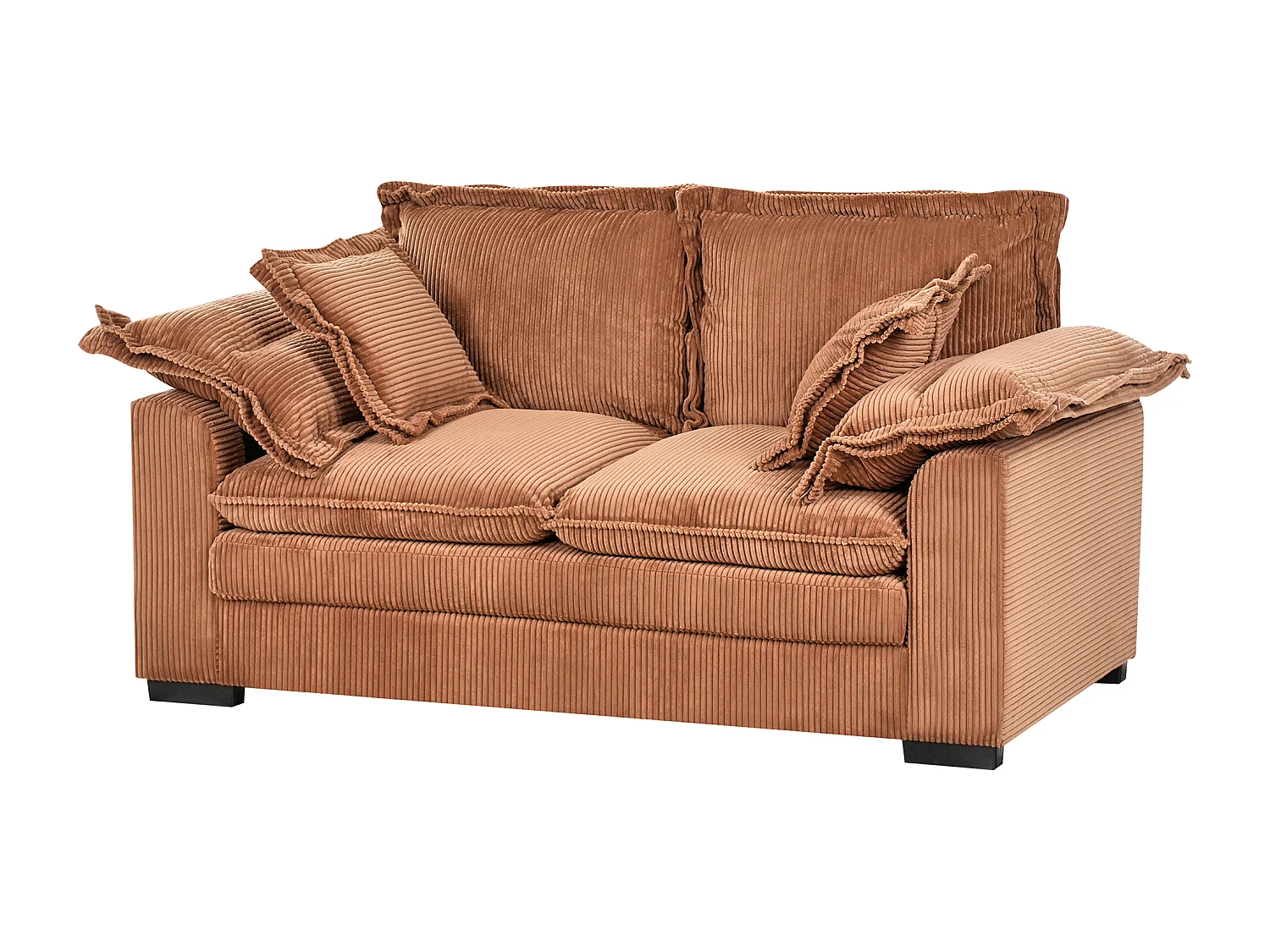 Sofá TIRRO Bombazine Castanho 2 lugares