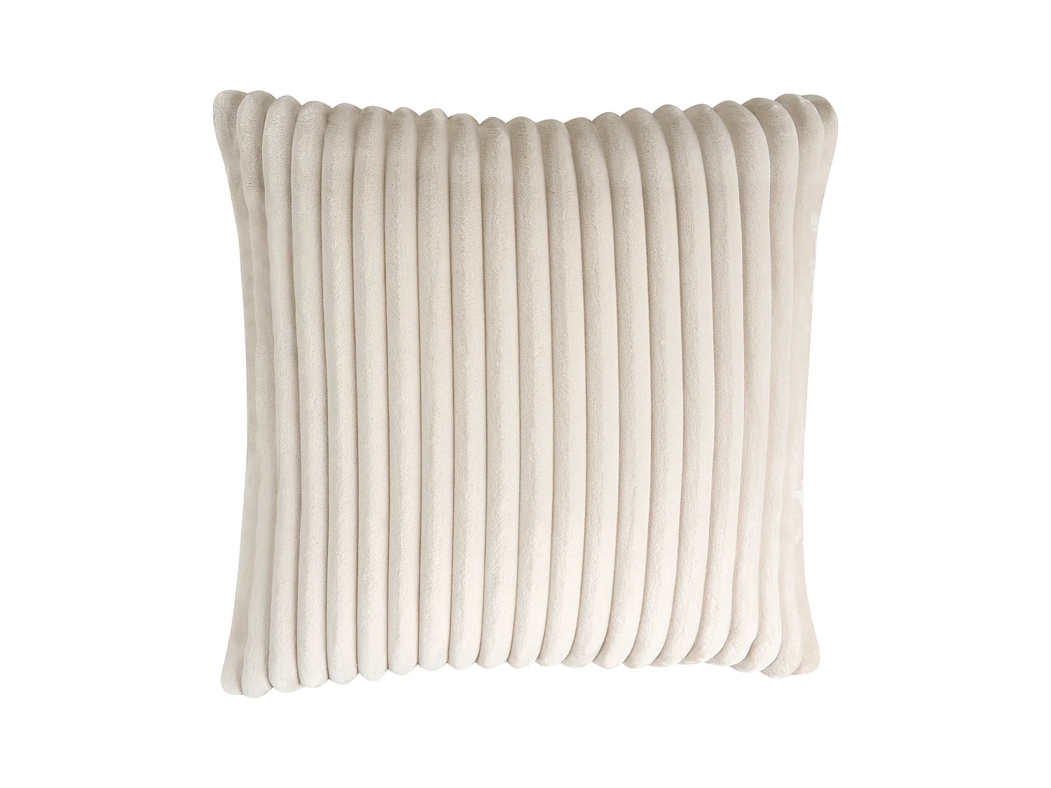 Canapé d'Angle à gauche en Velours Côtelé 3 Places Blanc Cassé Stenum