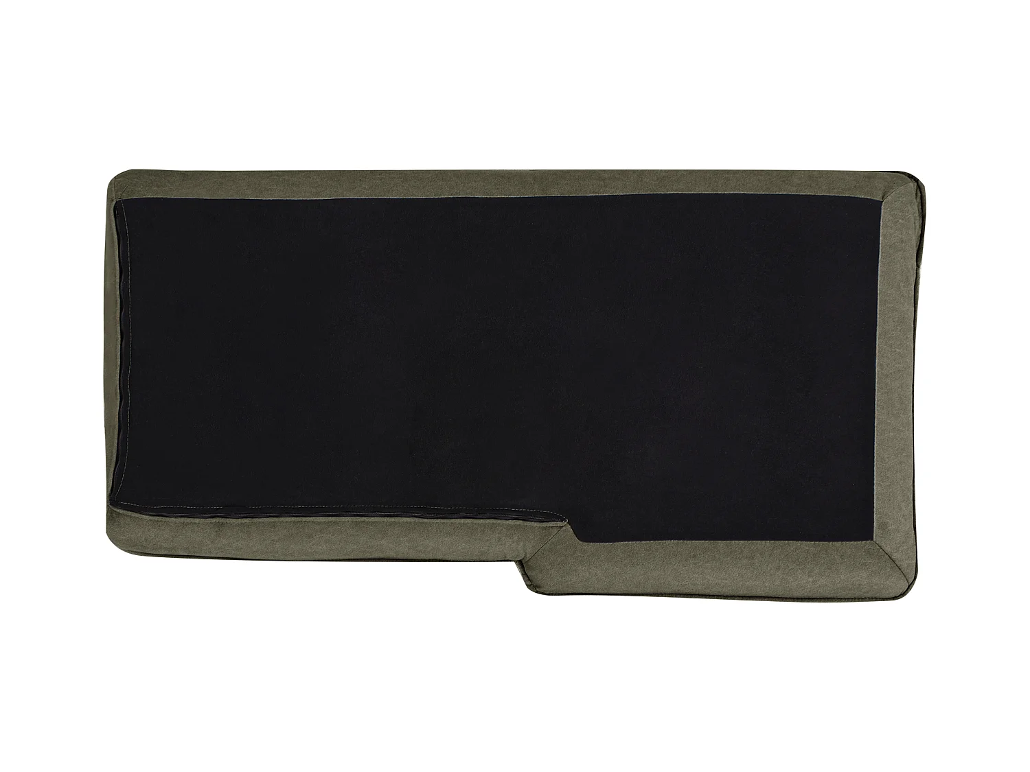 Canapé d'Angle à gauche Moderne en Tissu avec Pieds en Bois Massif Polyester Vert Foncé Elvenes