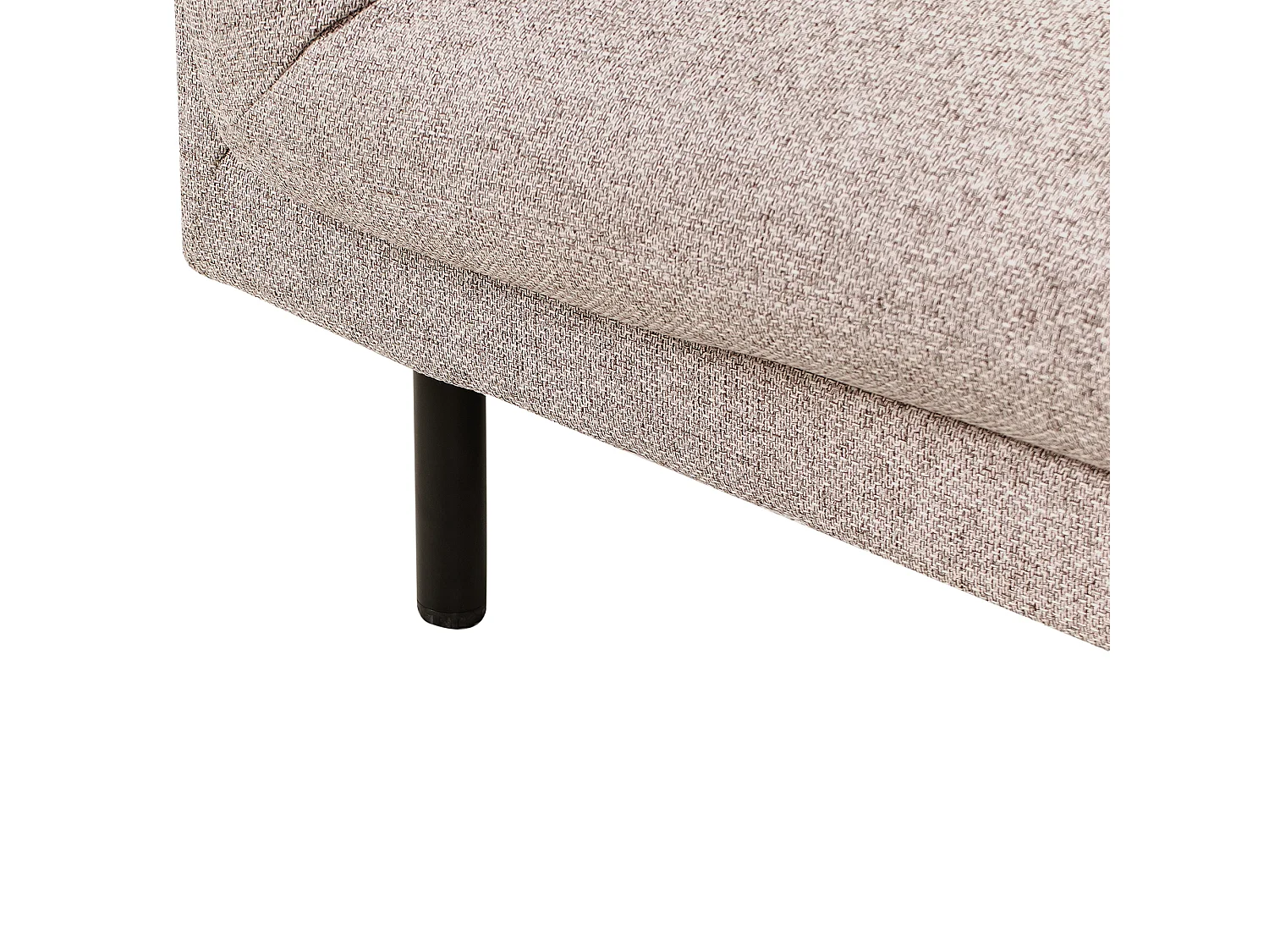 Sofa Stoff hell braun 2-Sitzer gepolstert schwarze Beine Vorgod