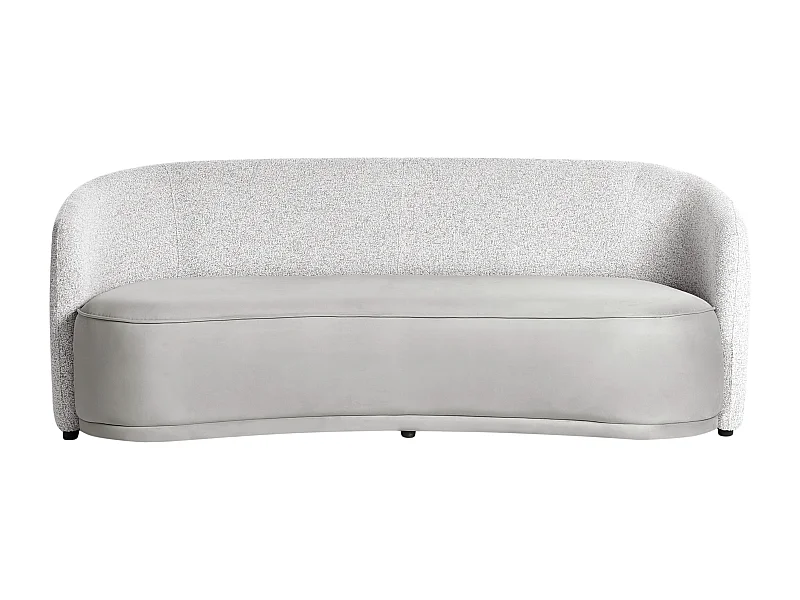 Sofa Stoff grau 3-Sitzer gebogene Form modernes Design zwei Stoffe Roset
