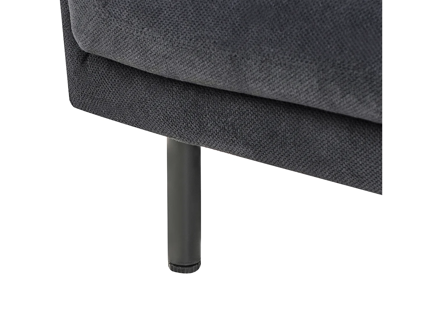 Canapé 2 places VORGOD Tissu Noir