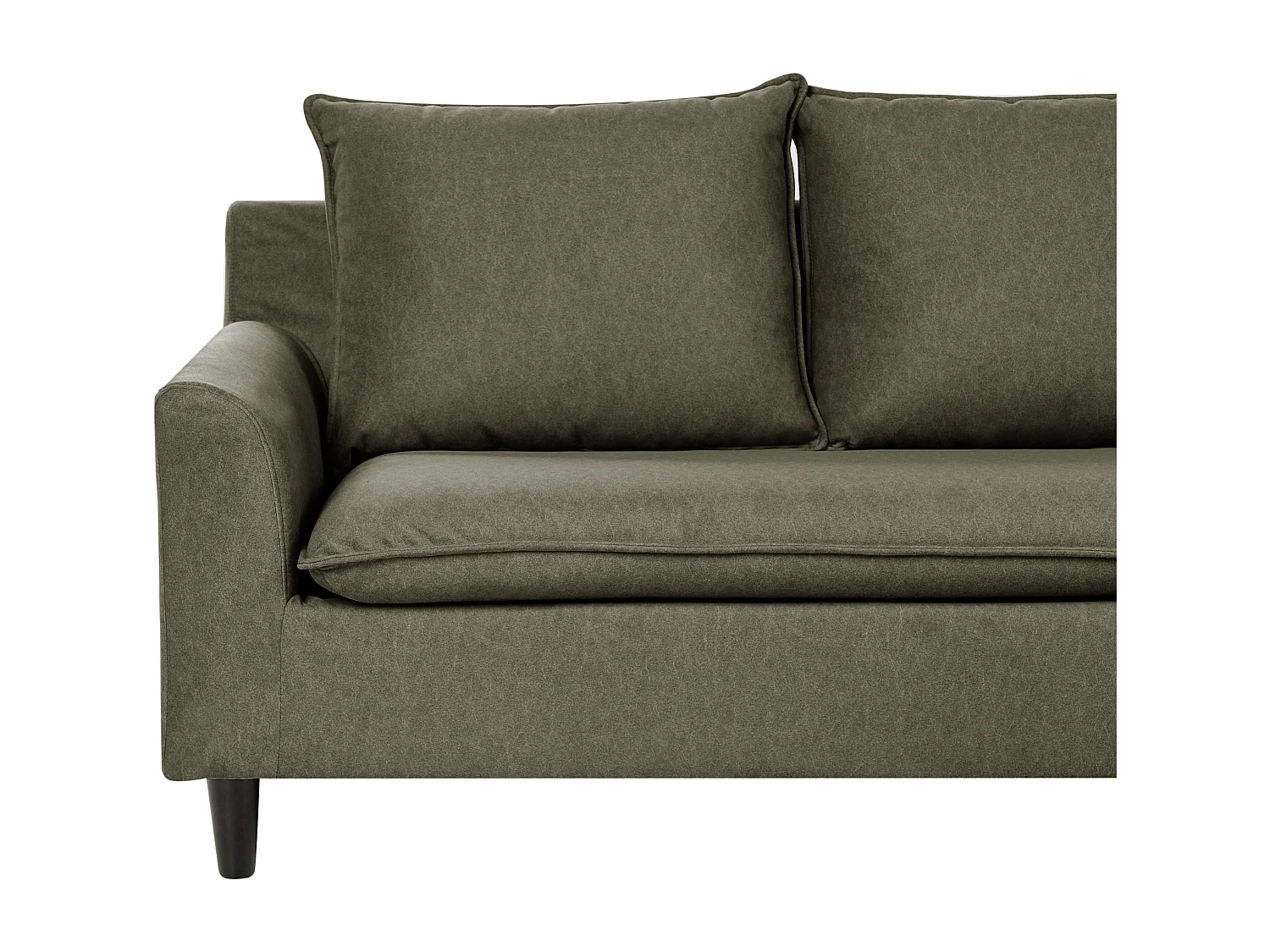 Ecksofa ELVENES Stoff Dunkelgrün 3-Sitzer linksseitig