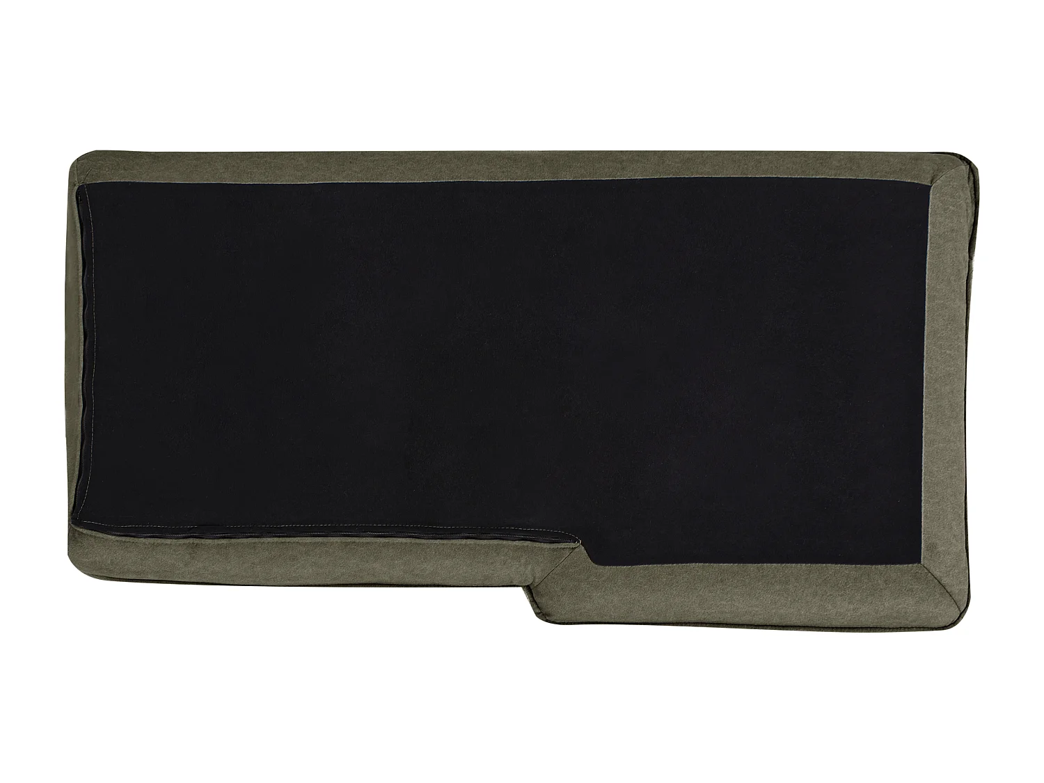 Canapé d'Angle à Gauche Moderne en Tissu avec Pieds en Bois Massif Polyester Vert Foncé Elvenes