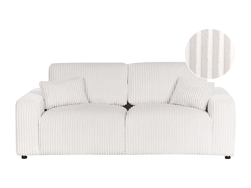 SANDORA Bombazine Branco creme 3 lugares