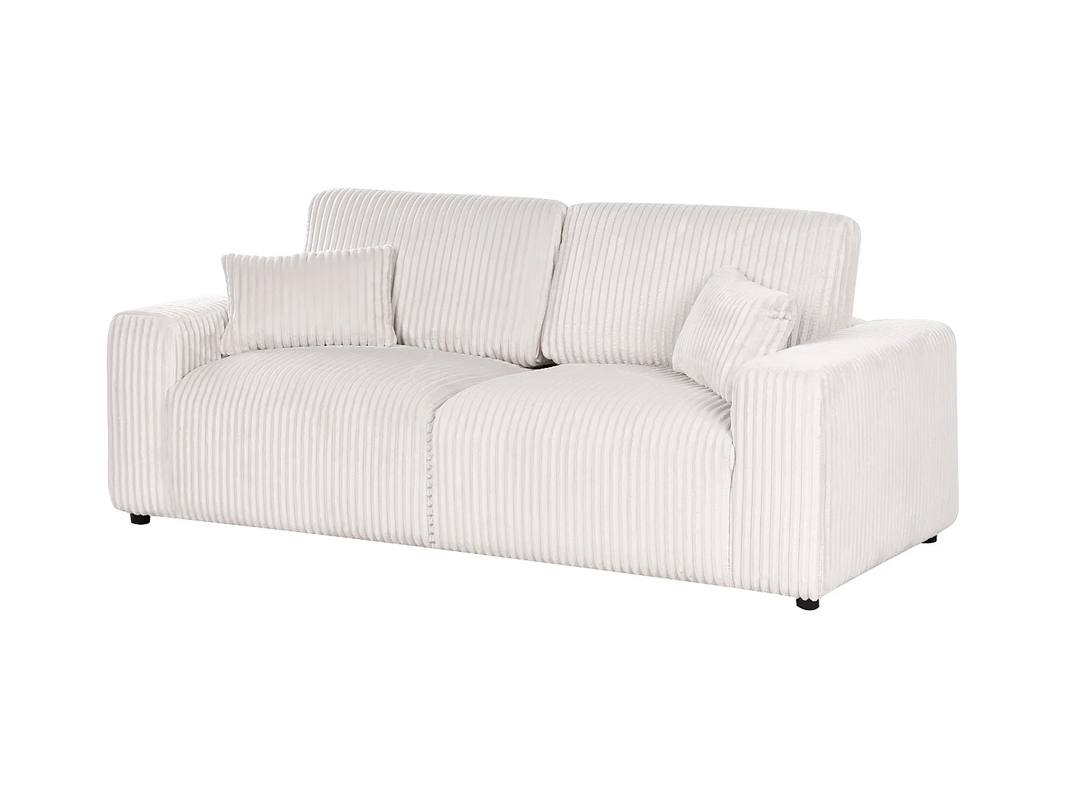 3 places SANDORA Velours côtelé Blanc cassé