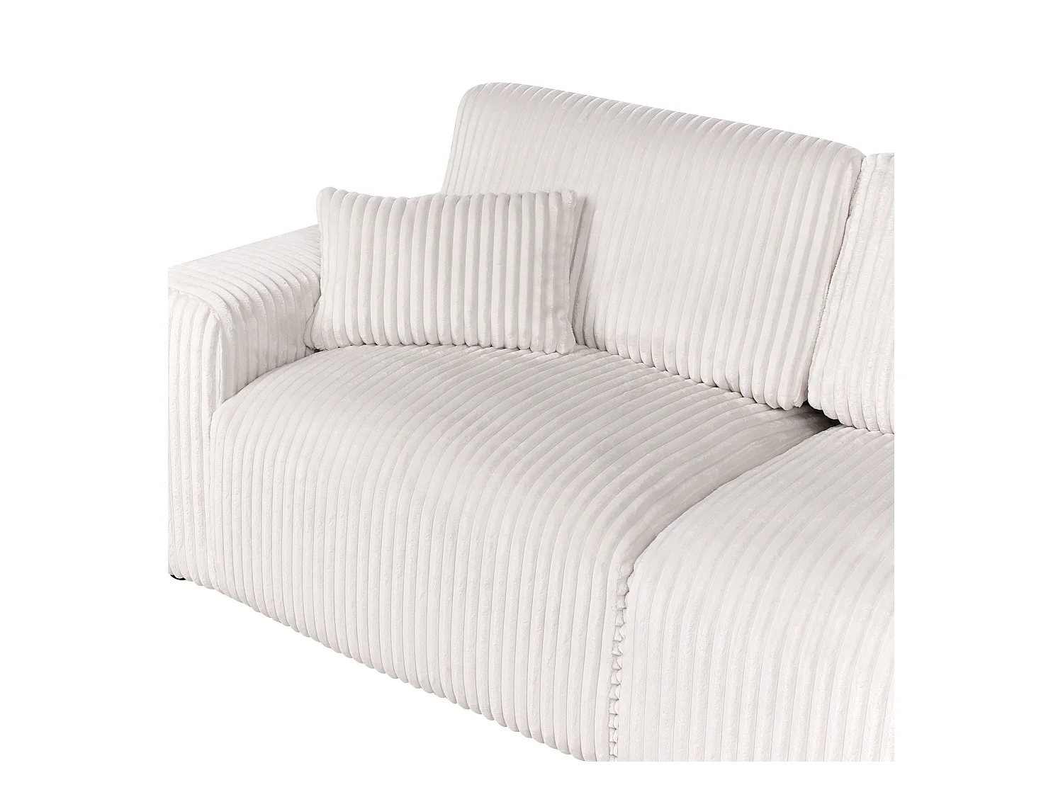 3 places SANDORA Velours côtelé Blanc cassé