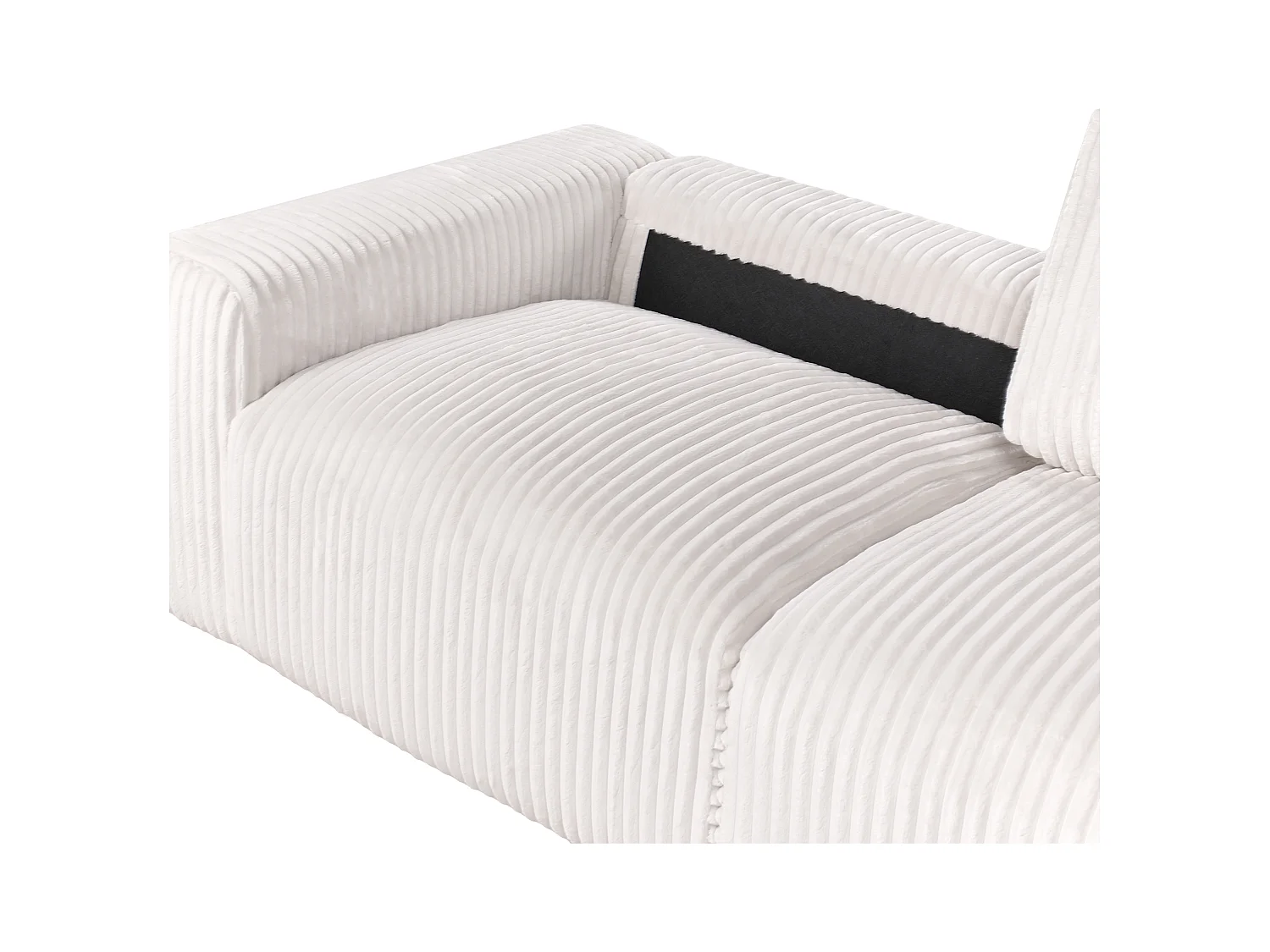 3 places SANDORA Velours côtelé Blanc cassé