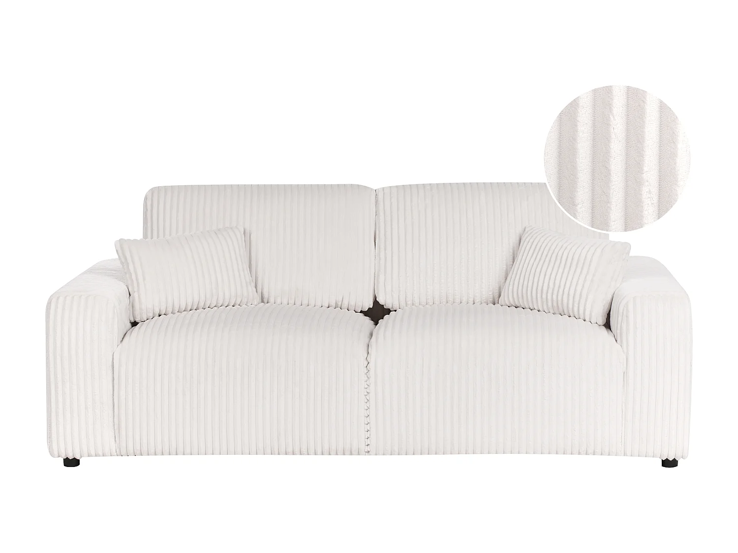 3 places SANDORA Velours côtelé Blanc cassé