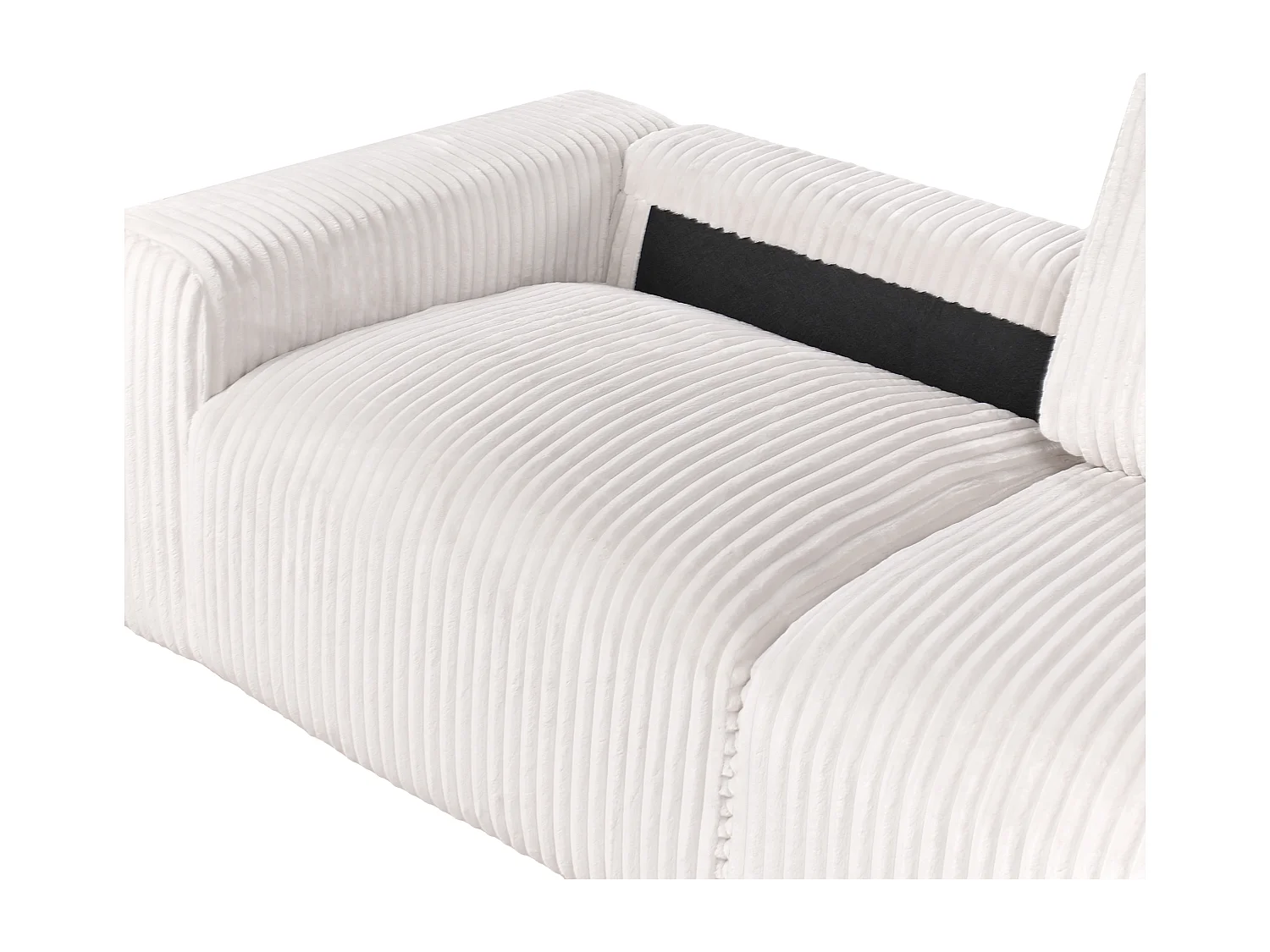 3 places SANDORA Velours côtelé Blanc cassé