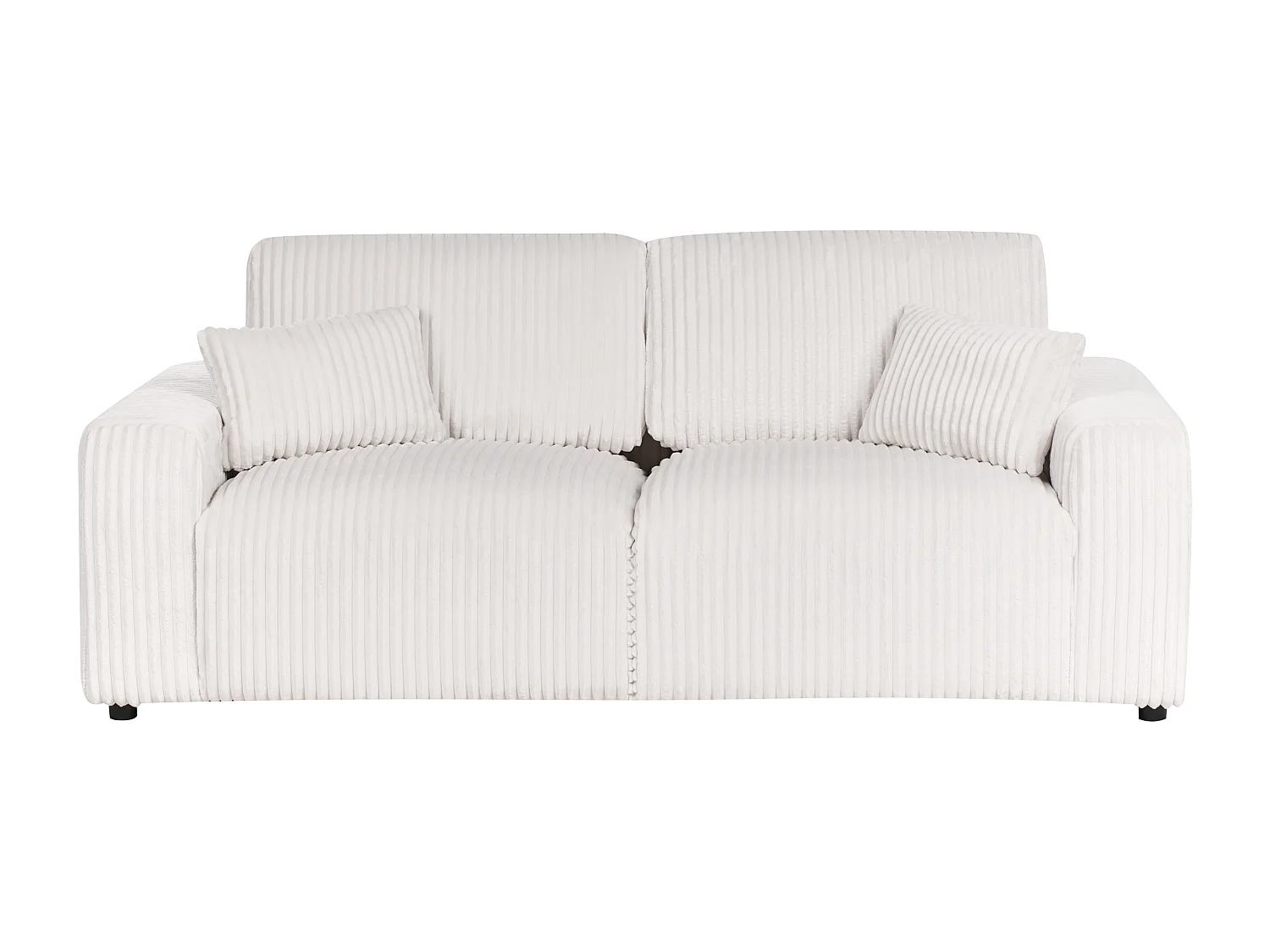 3 places SANDORA Velours côtelé Blanc cassé