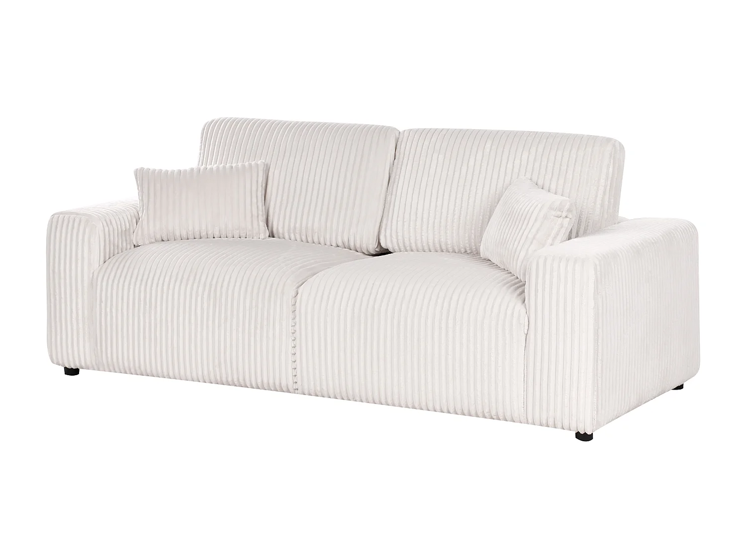 3 places SANDORA Velours côtelé Blanc cassé