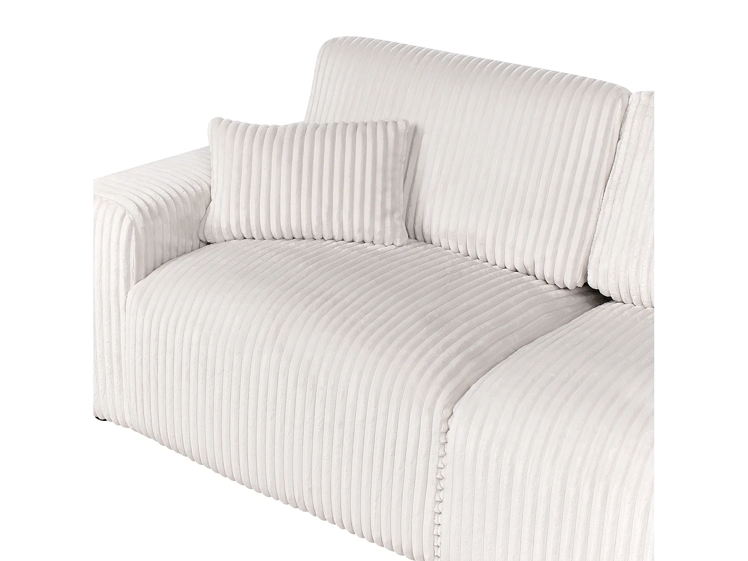 3 places SANDORA Velours côtelé Blanc cassé