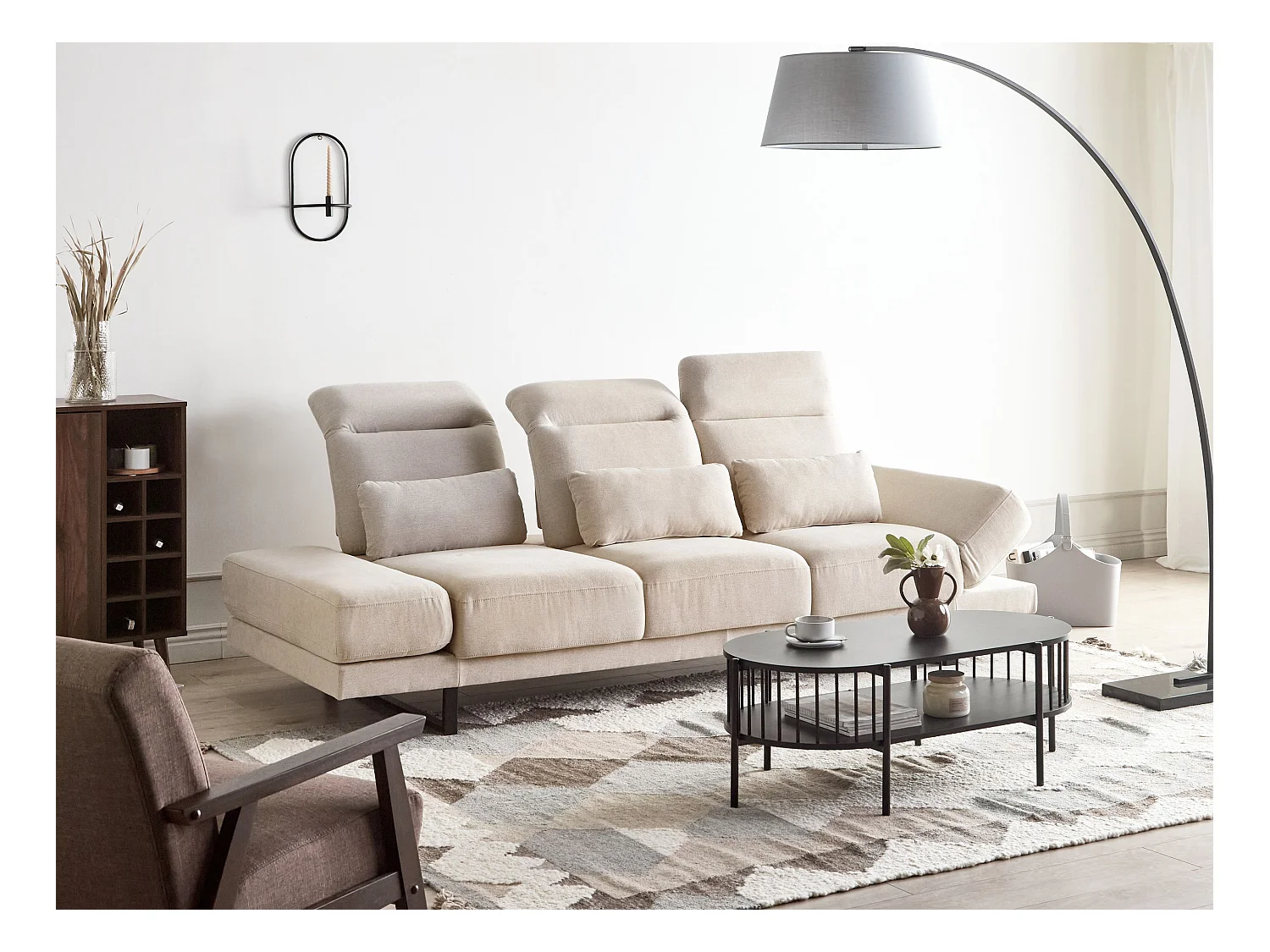 IKAST Stof Beige 3-zitter