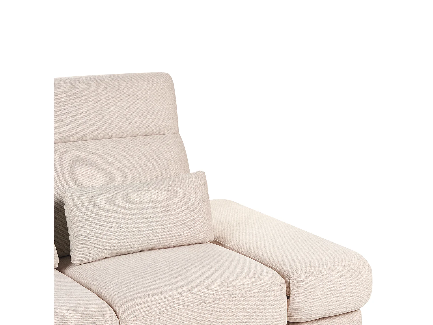 3-Sitzer Sofa Stoff beige mit verstellbarer Sitztiefe Armlehnen 3 Kissen Ikast